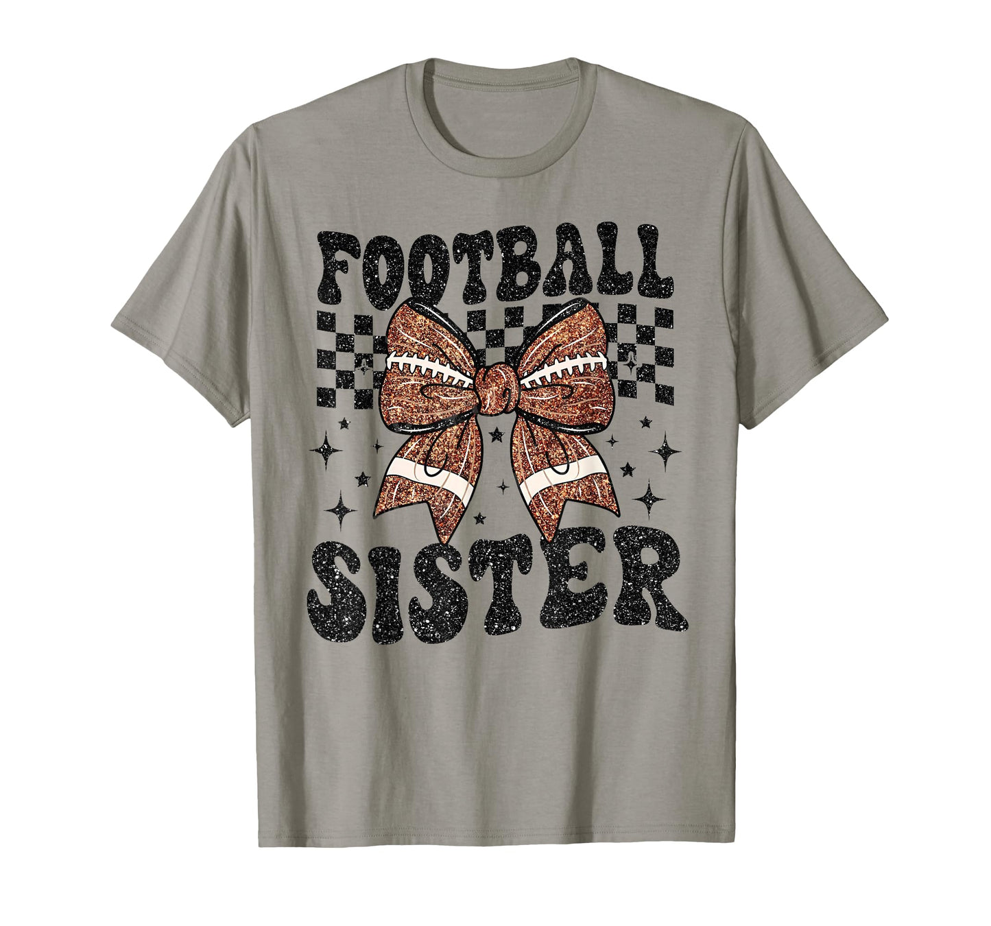 Coquette Bow American Football Sister Game Day Thanksgiving T-Shirt