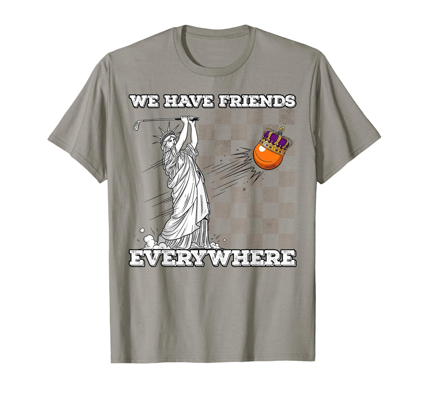 No Kings in America Friends Everywhere Lady Liberty Statue T-Shirt