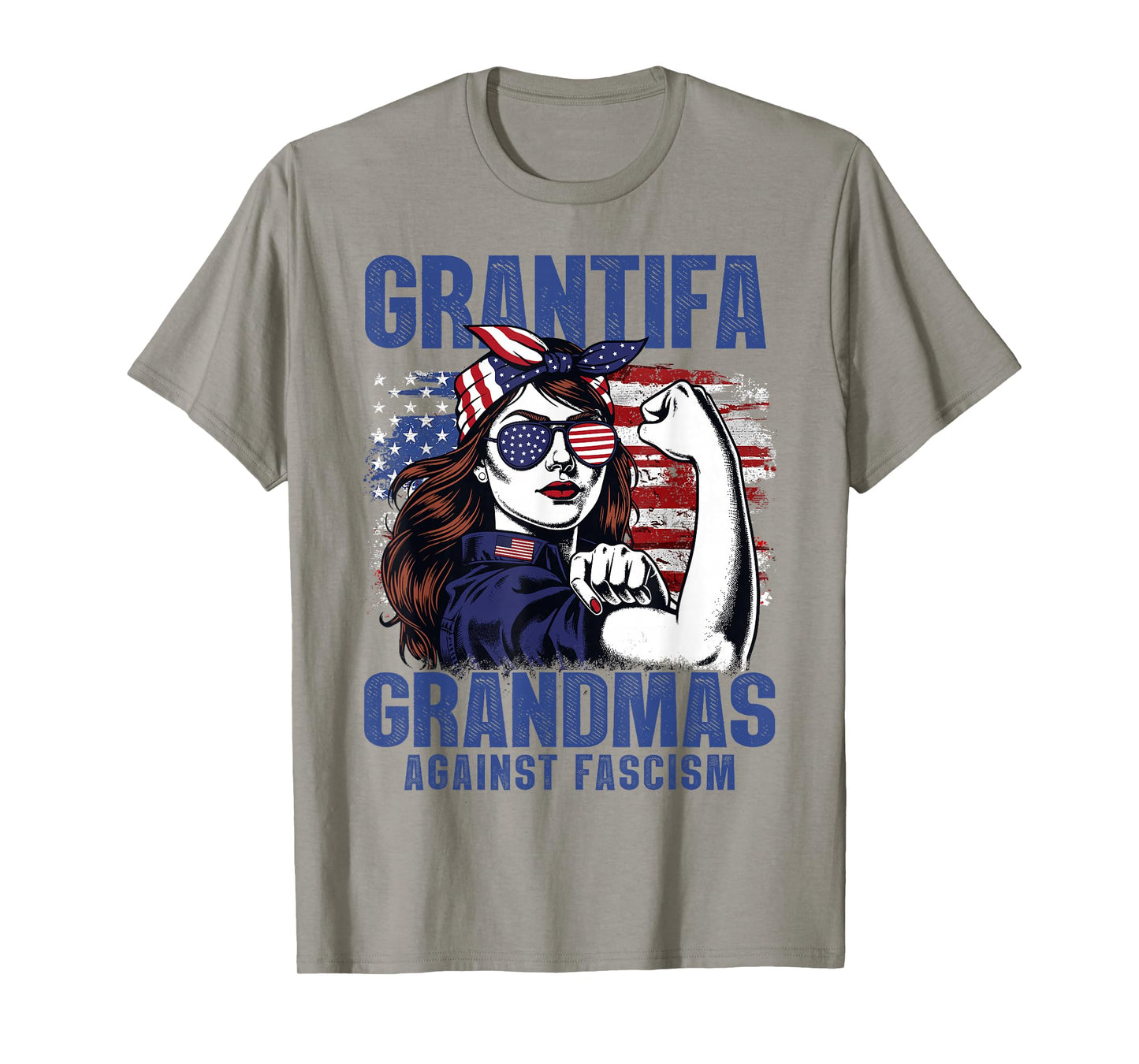 Grantifa Grandmas Against Fascism Flag Resist No Kings 50501 T-Shirt