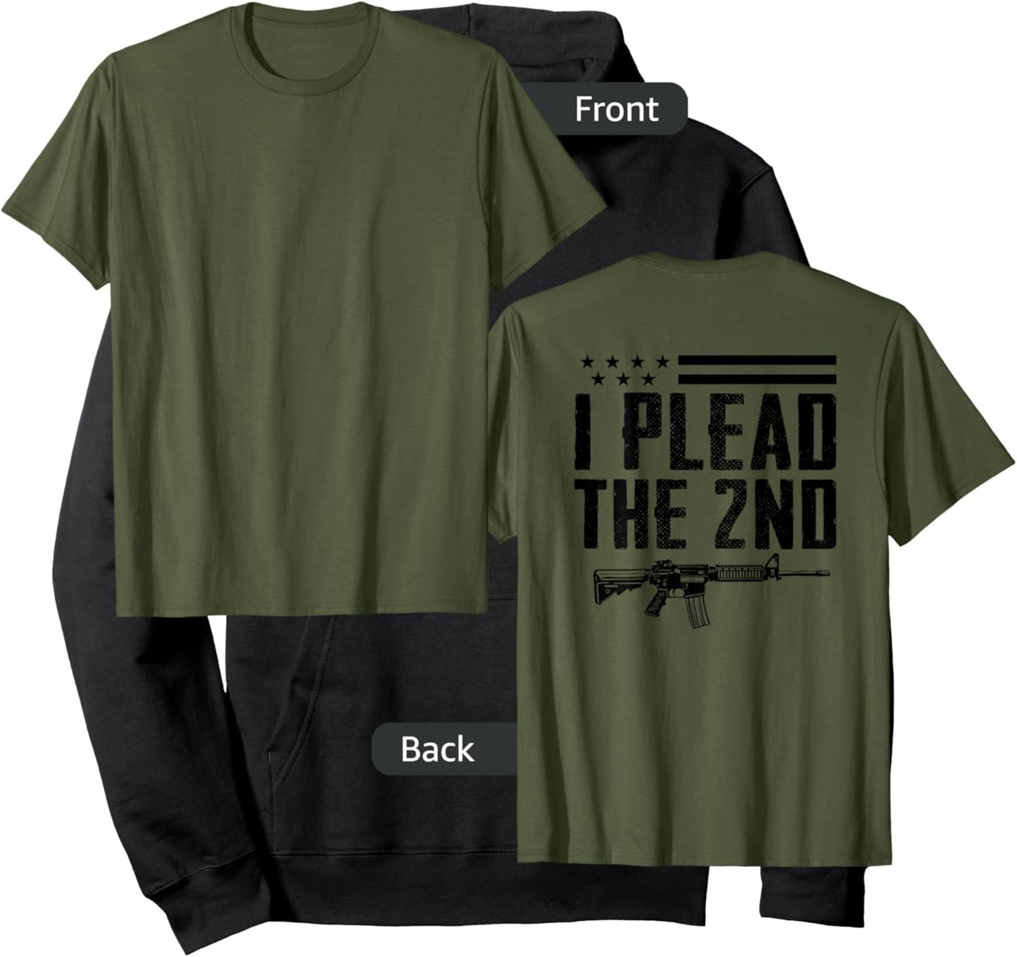 I Plead The 2nd Amendment - Pro Gun AR15 Rifle - ON BACK Hoodie - Hoodie | Black