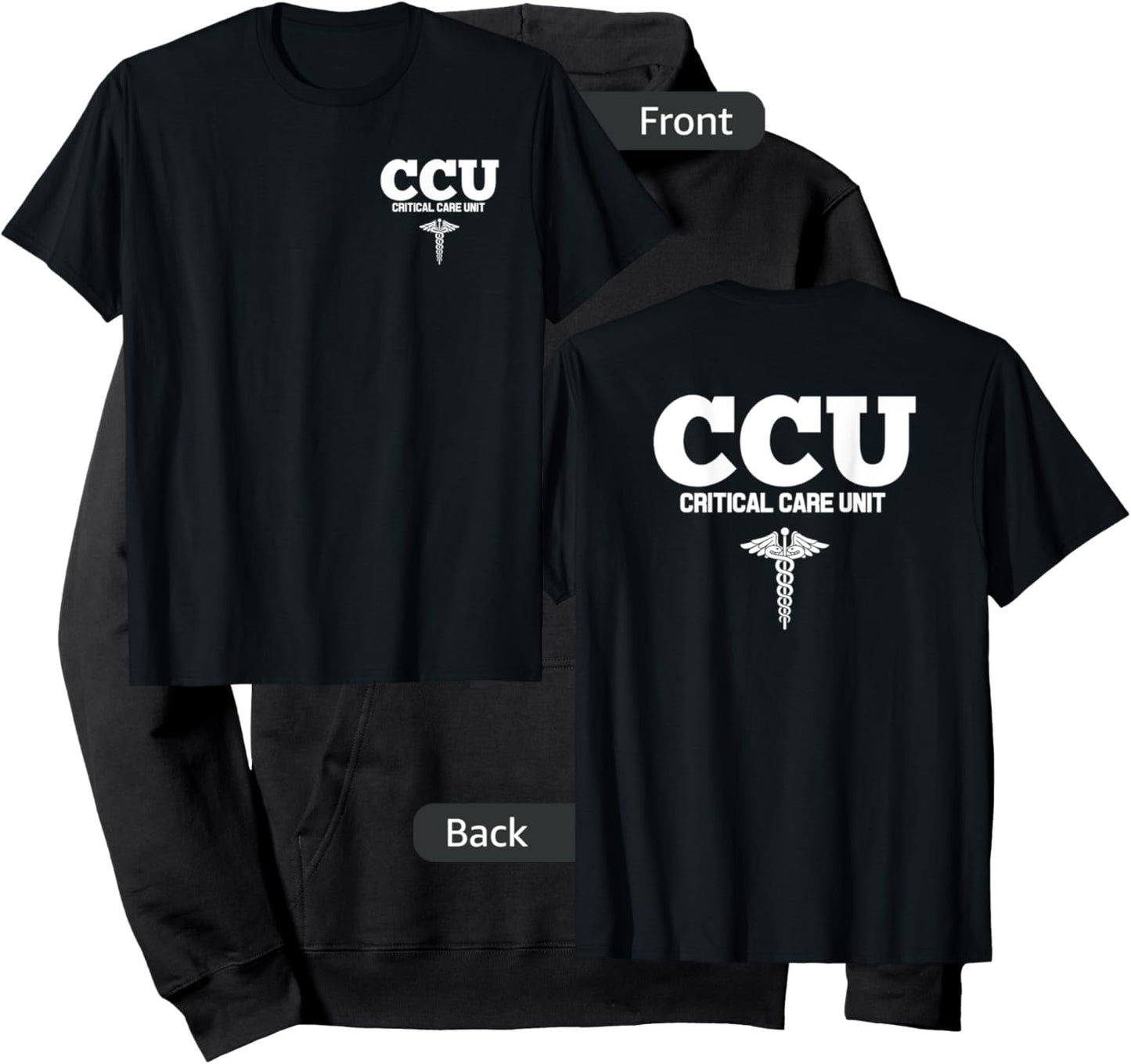 CCU Registered Nurse Critical & Cardiac Care Unit RN Staff Hoodie - Hoodie | Black