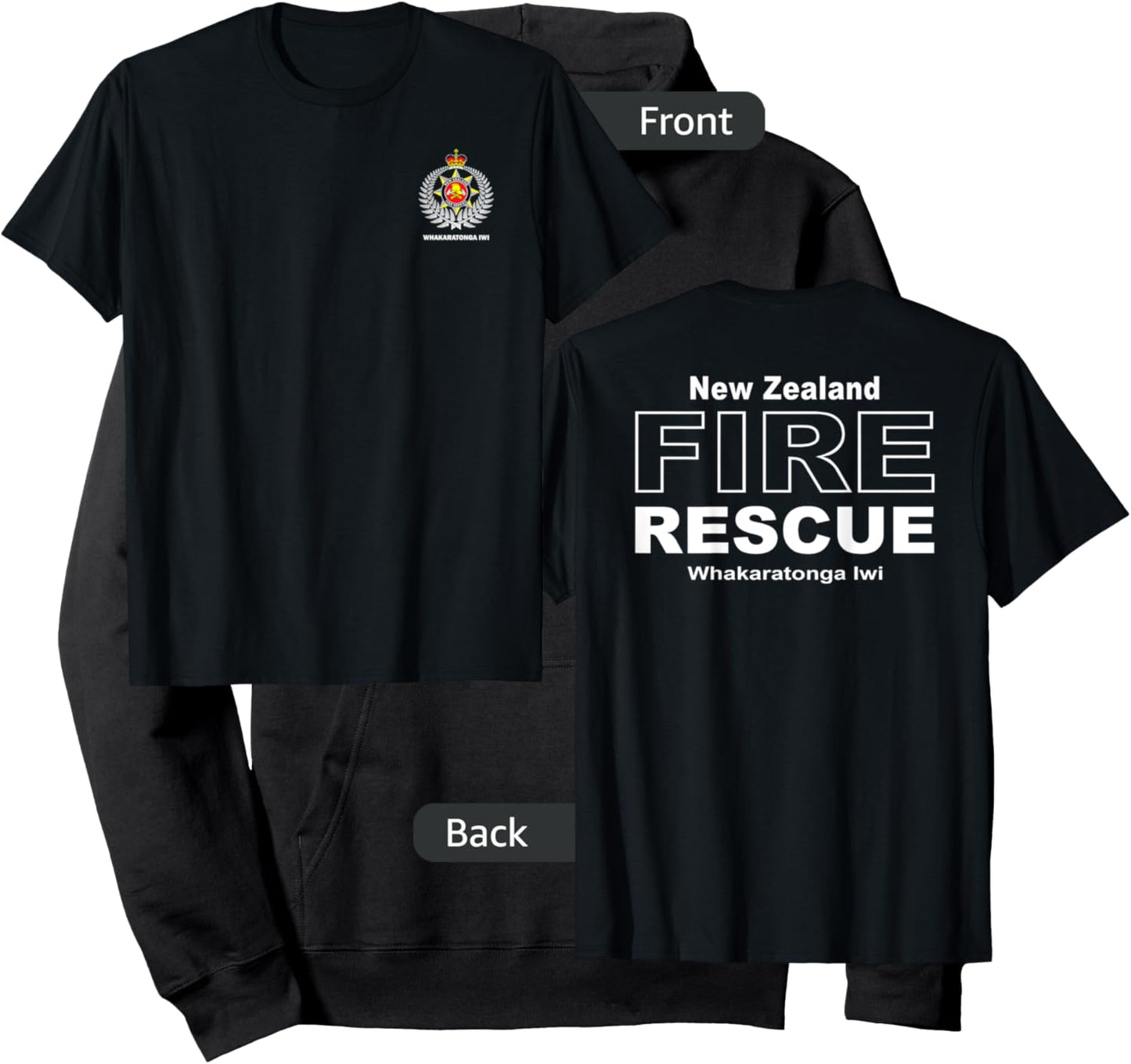 New Zealand Fire Rescue Firefighter Hoodie - Hoodie | Black