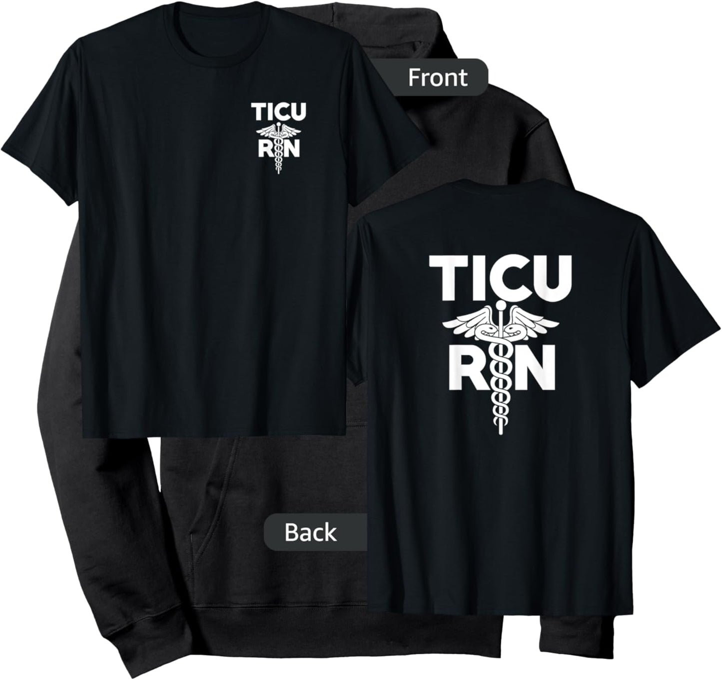 TICU Registered Nurse Intensive Care Unit RN Staff Hoodie - Hoodie | Black