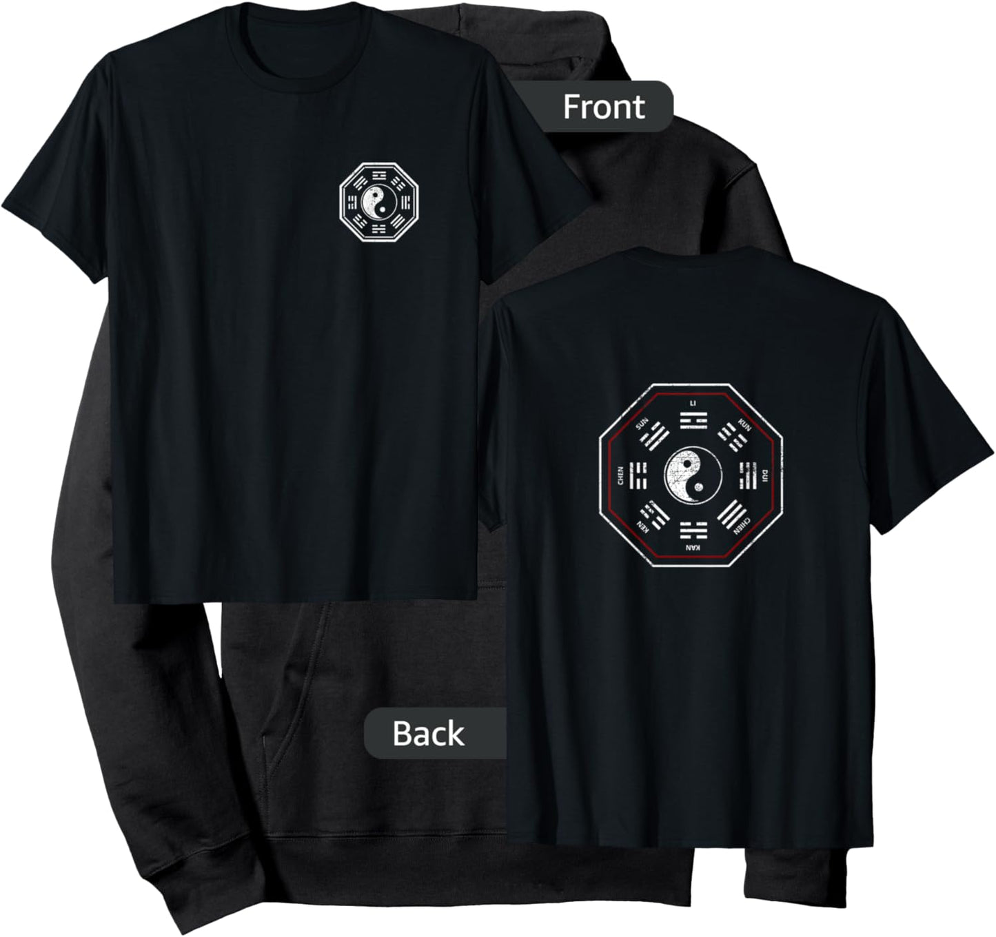 Kan & Li Bagua Yin Yang Tai Chi, Qi Gong, Tibetan Lotus Hoodie - Hoodie | Black