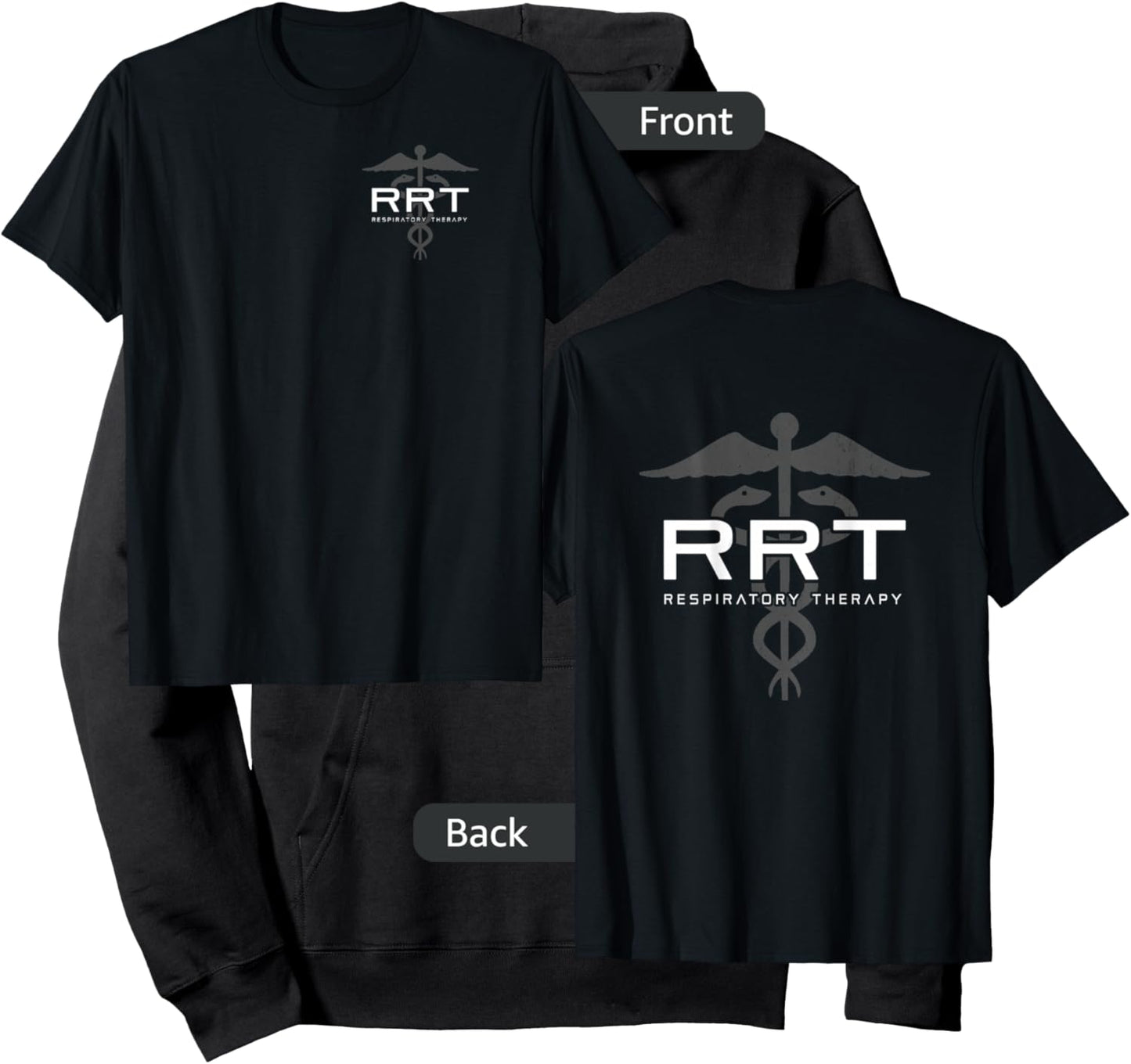 Respiratory Therapy - RRT - Front / Back - Respiratory Care Hoodie - Hoodie | Black