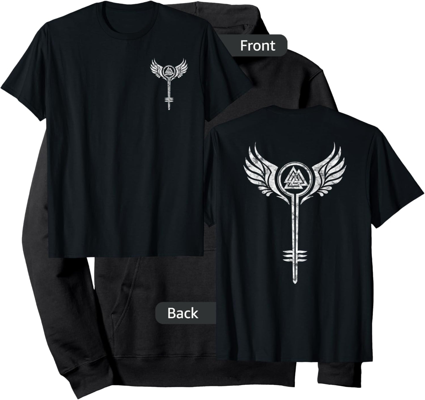 Valkyrie Shield Maid Symbol Valknut Viking Odin Viking Hoodie - Hoodie | Black