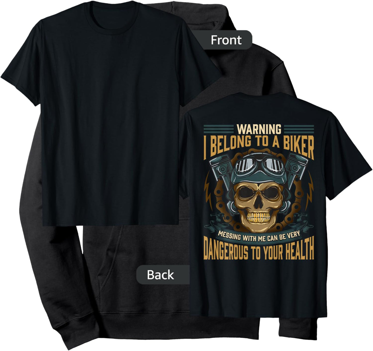 Biker Girlfriend Wife I Belong To A Biker Valentine On Back Hoodie - Hoodie | Black