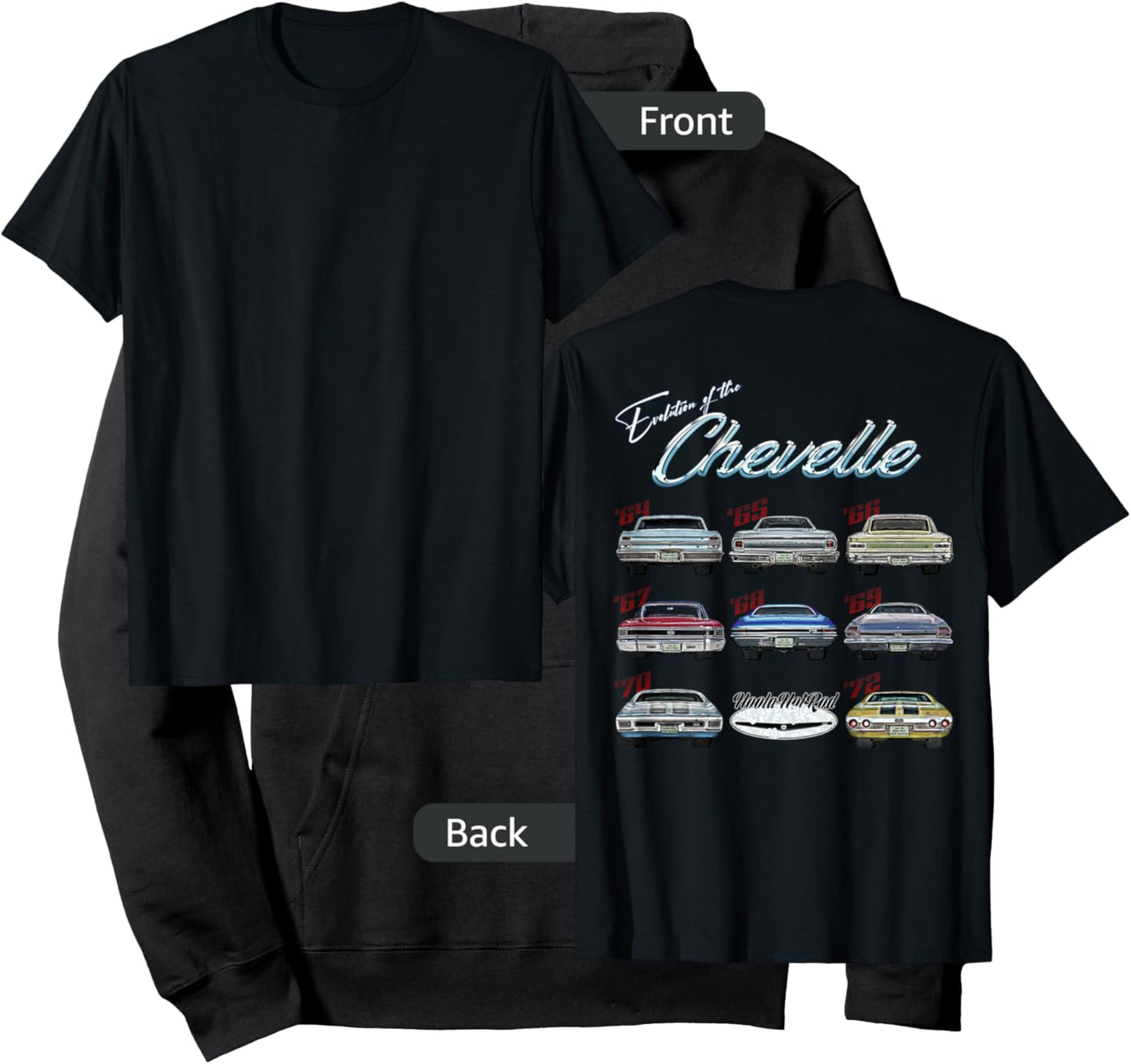 Evolution of the Chevelle,SS,Hotrod,Muscle Car,SS454,SS427 Hoodie - Hoodie | Black