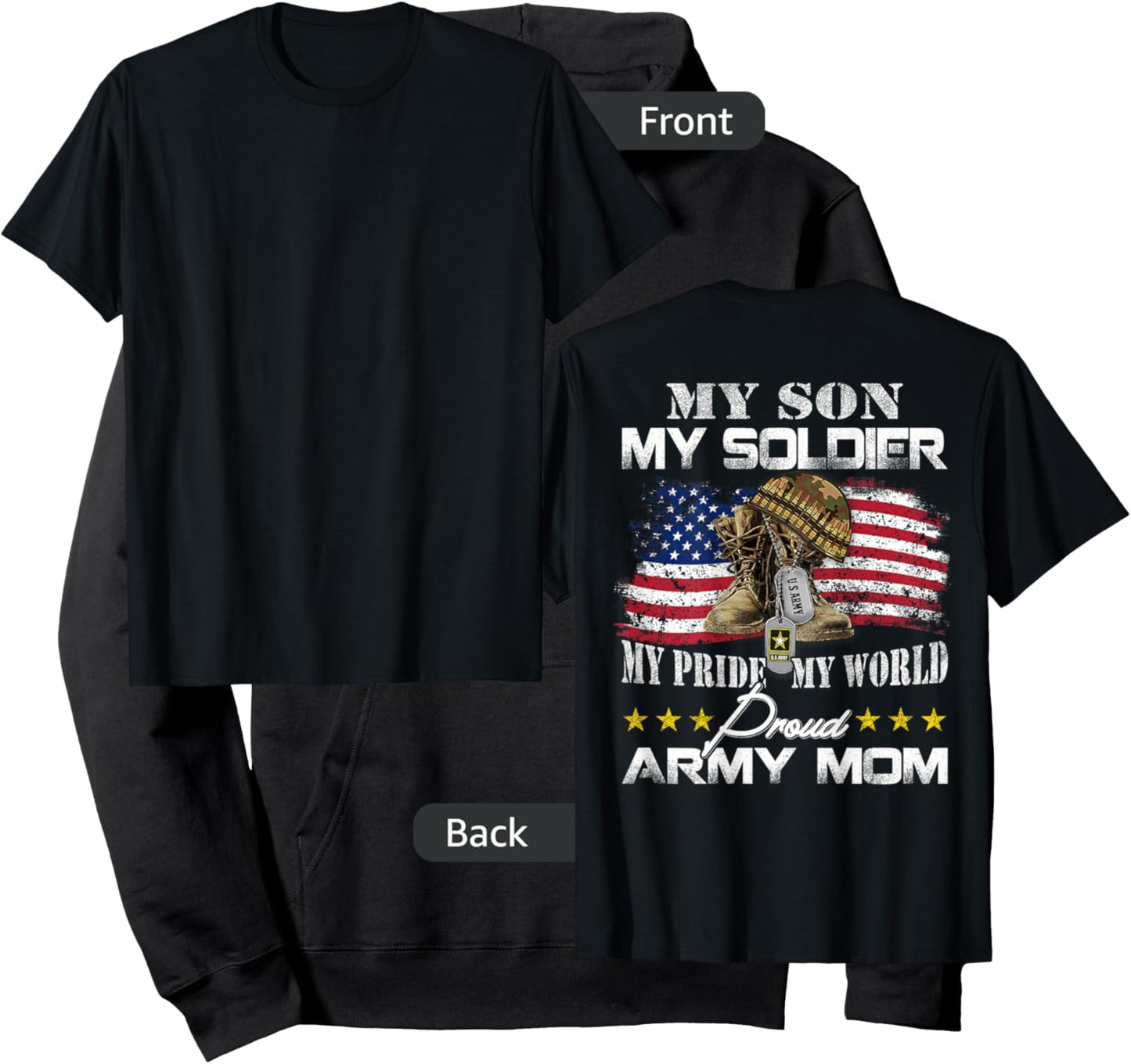 Proud Army Mom Army Mom Army Graduation Mom Army Mom Gift Hoodie - Hoodie | Black
