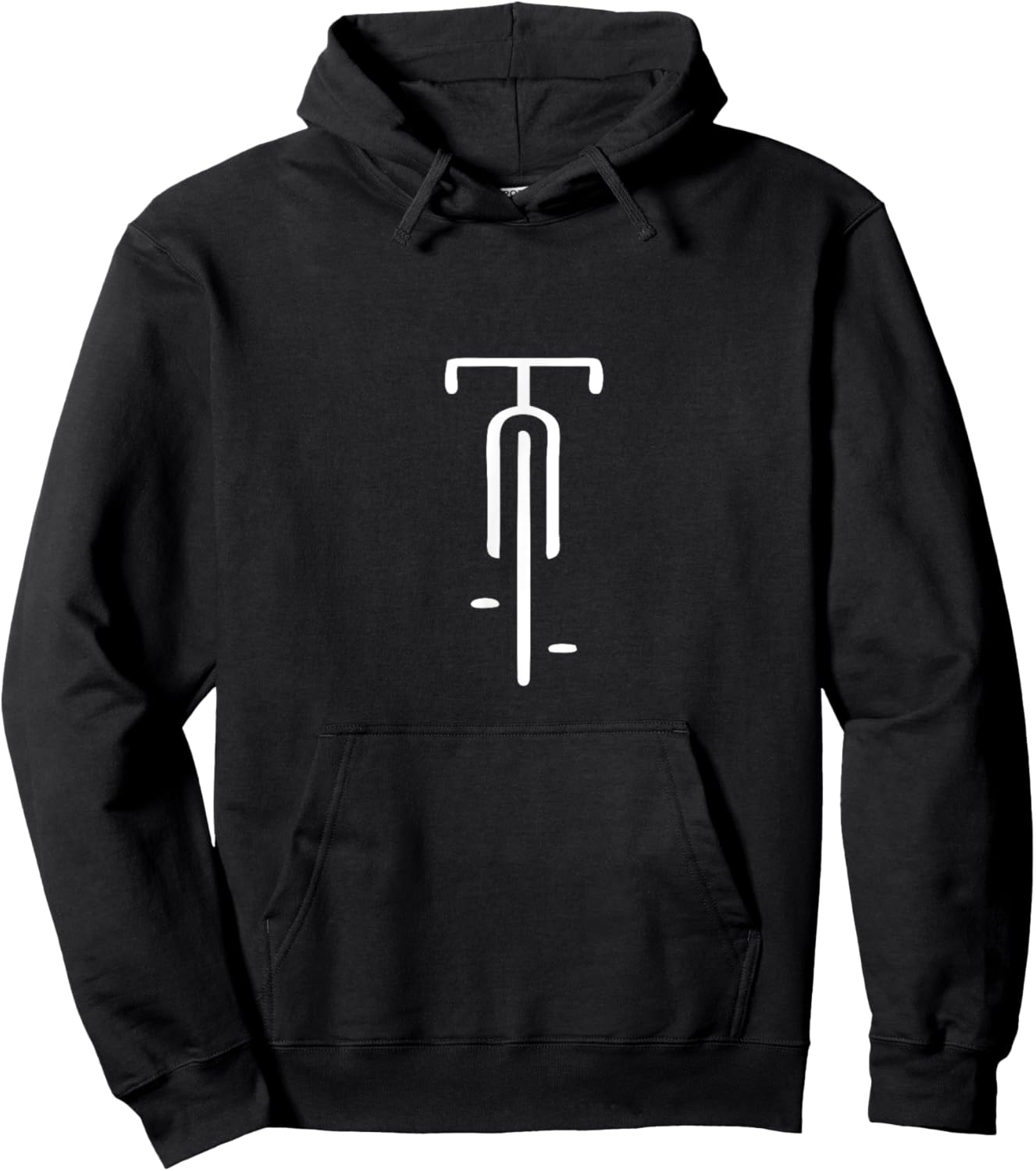Minimalist bike logo for cycling lovers Hoodie - Hoodie | Black