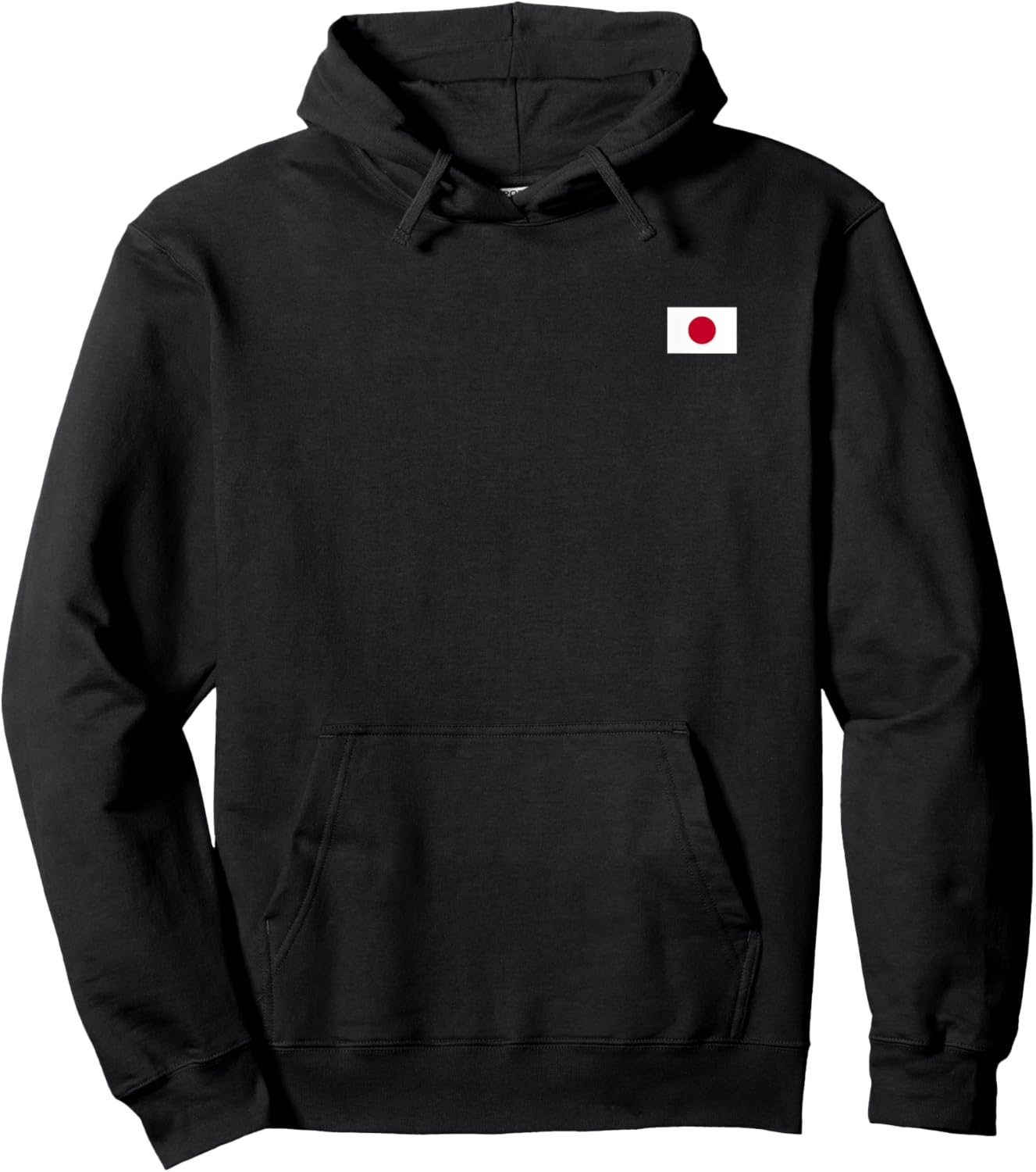 Japan Women Men Kids Left Chest Japanese Flag Hoodie - Hoodie | Black