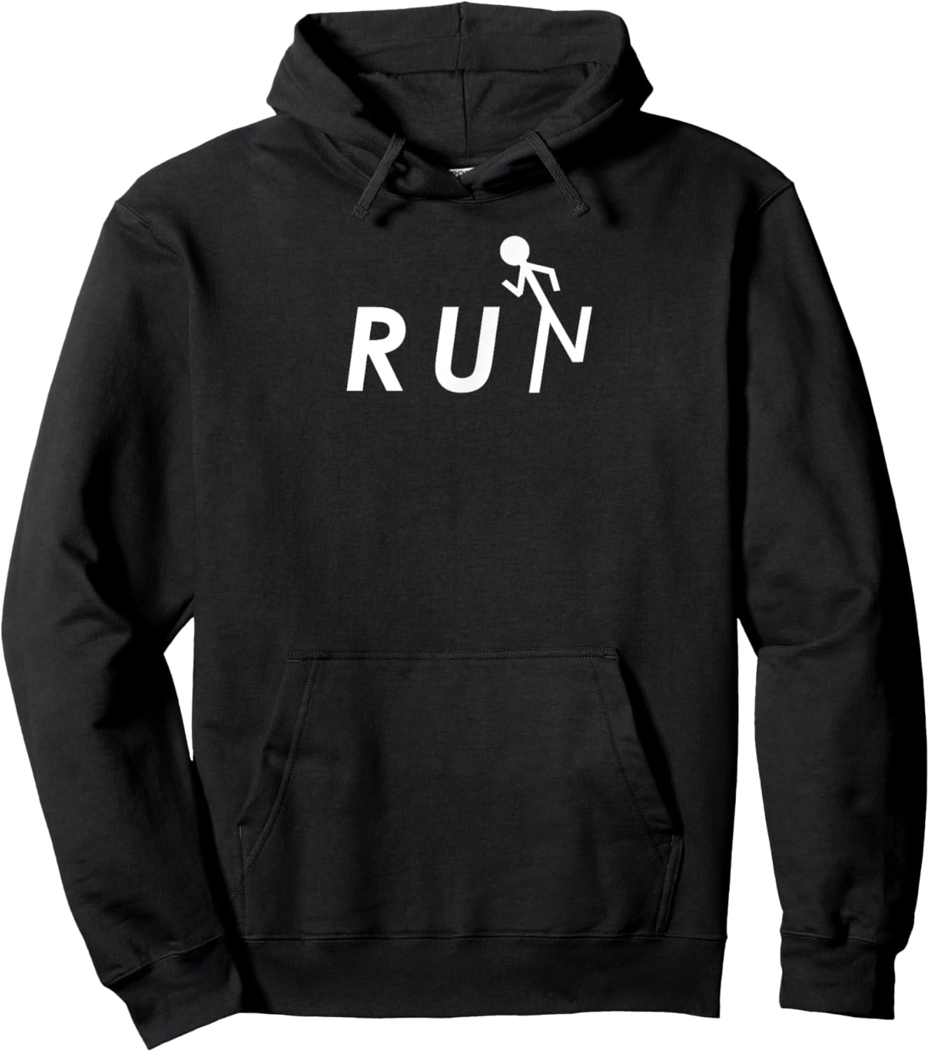 Run Stick Figur Runner Running Funny 5k Runners Marathon Hoodie - Hoodie | Black