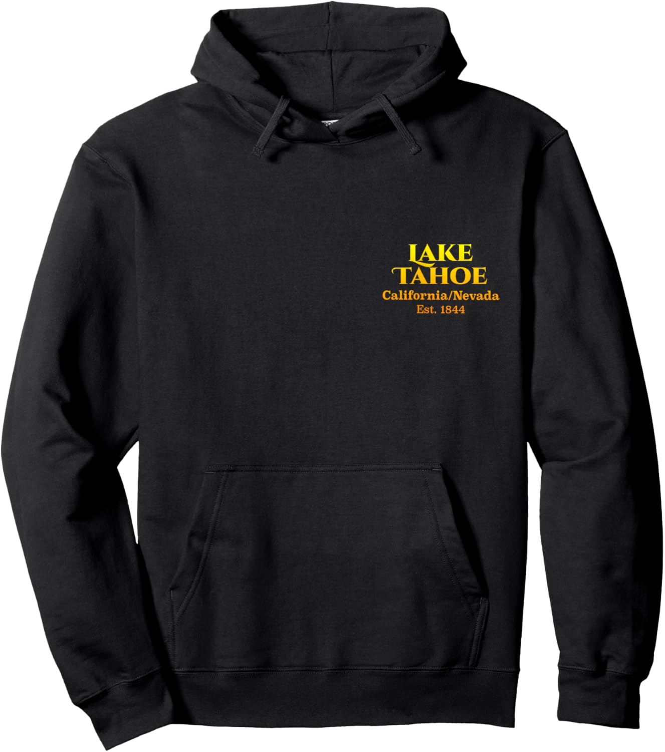 Lake Tahoe Design Chest Pocket Logo Deer 2-Sided Hoodie - Hoodie | Black
