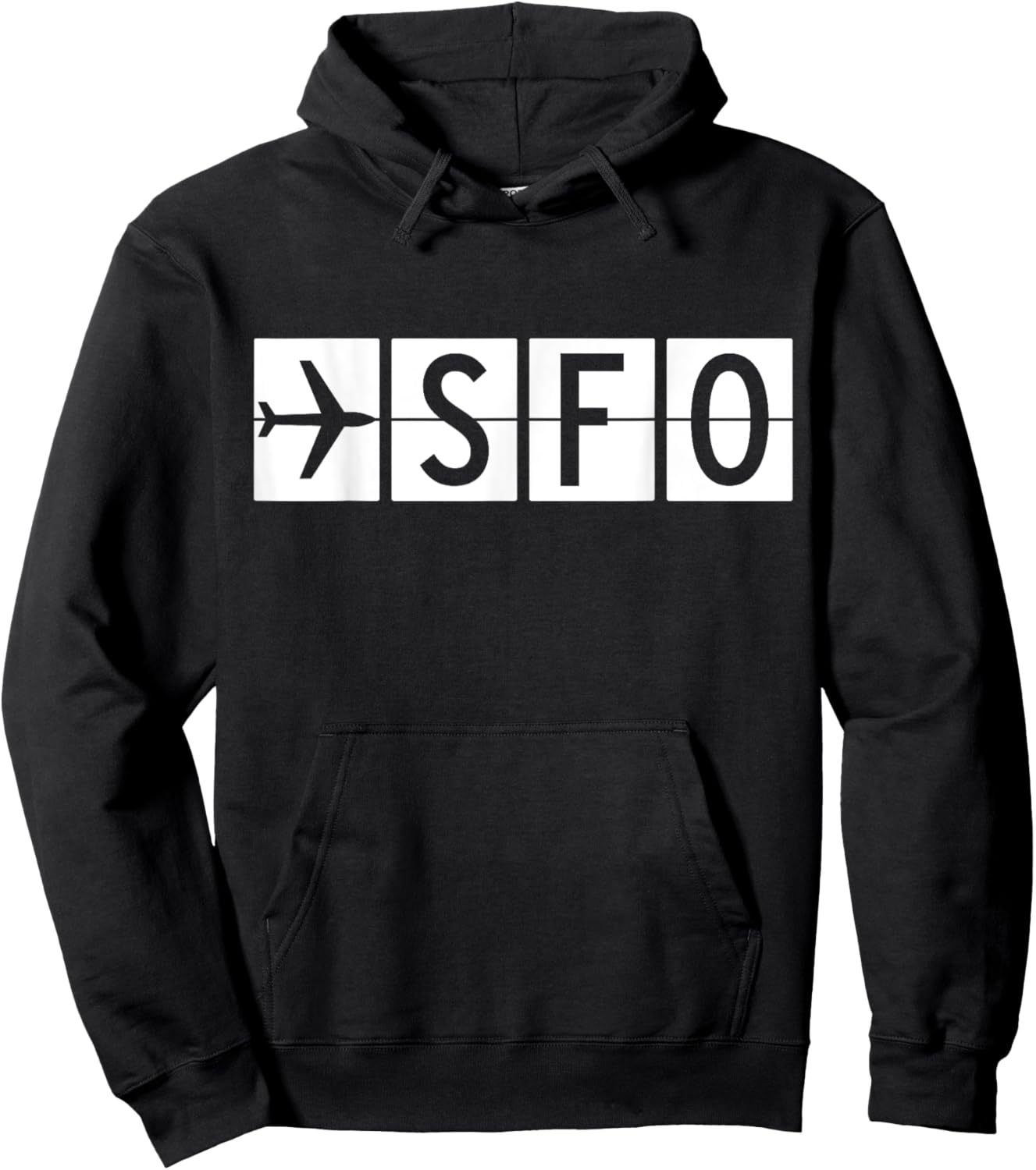 SFO San Francisco California Airport Hoodie - Hoodie | Black