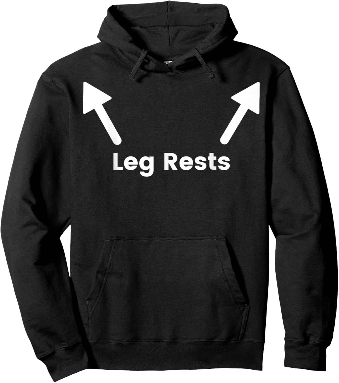 Leg rests funny shirt for funny people leg here Hoodie - Hoodie | Black