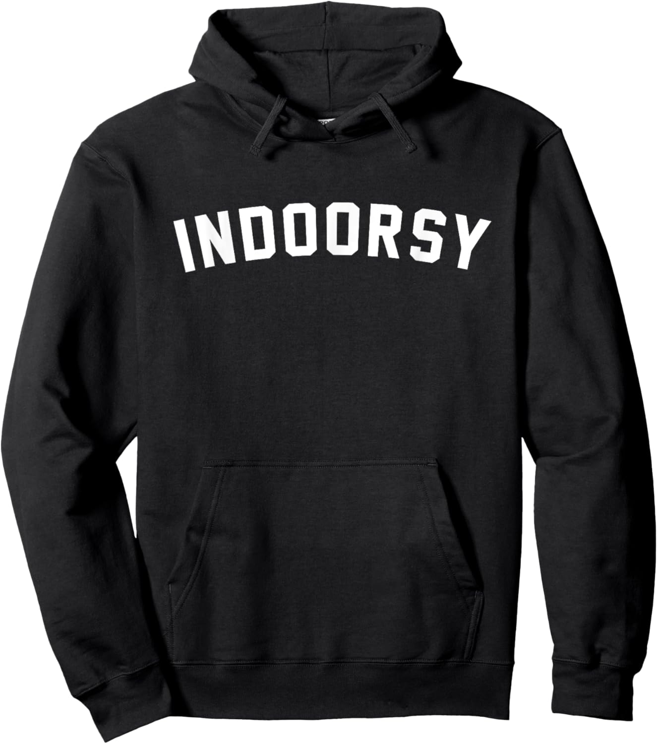 Indoorsy Funny Introvert Quotes Hoodie - Hoodie | Black