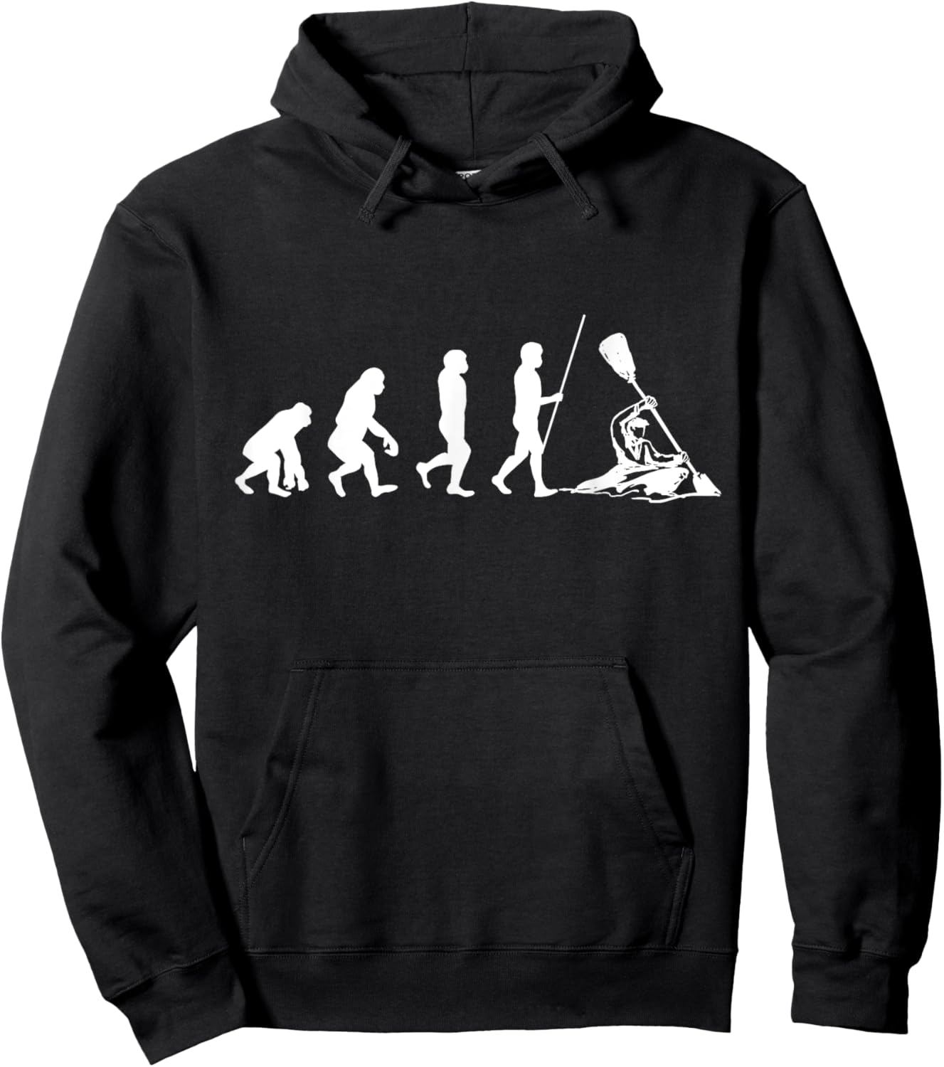 Rafter Evolution Rafting Whitewater River Outdoor Paddle Hoodie - Hoodie | Black