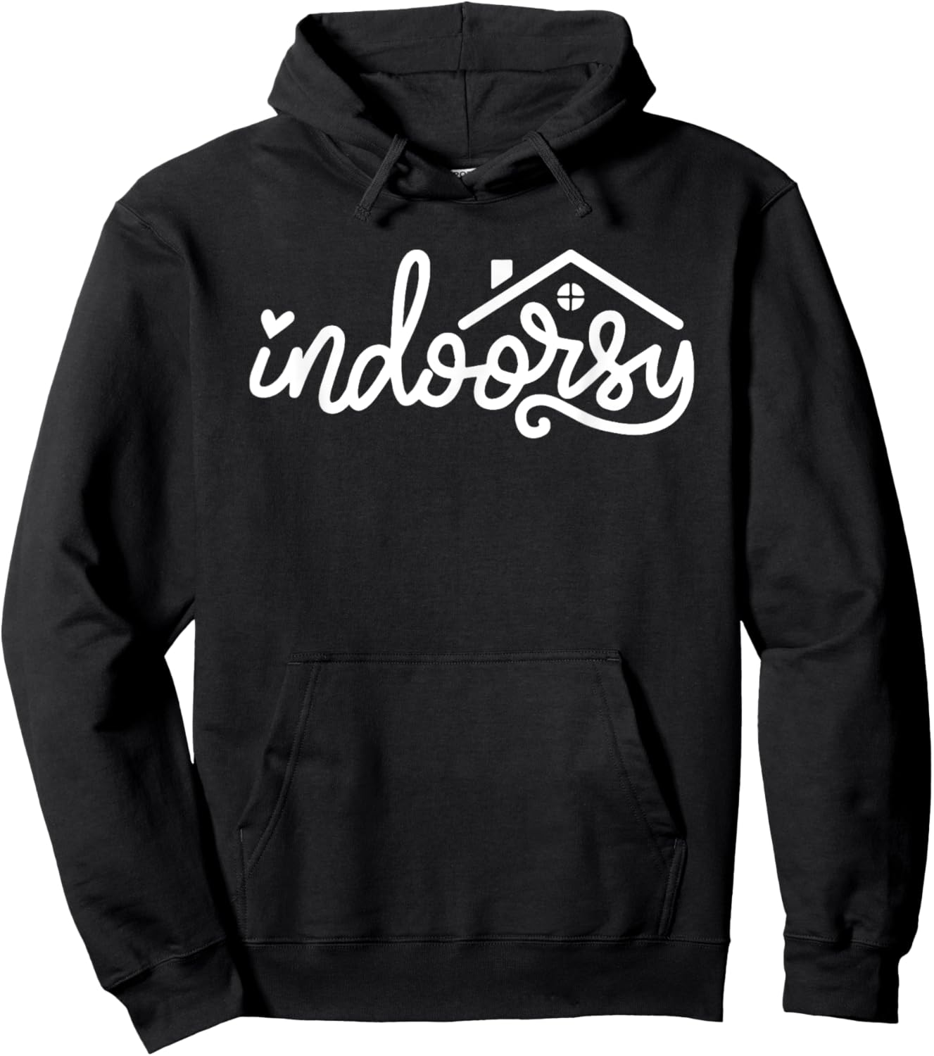 Indoorsy Funny Introvert Life Home Graphic Funny Hoodie - Hoodie | Black