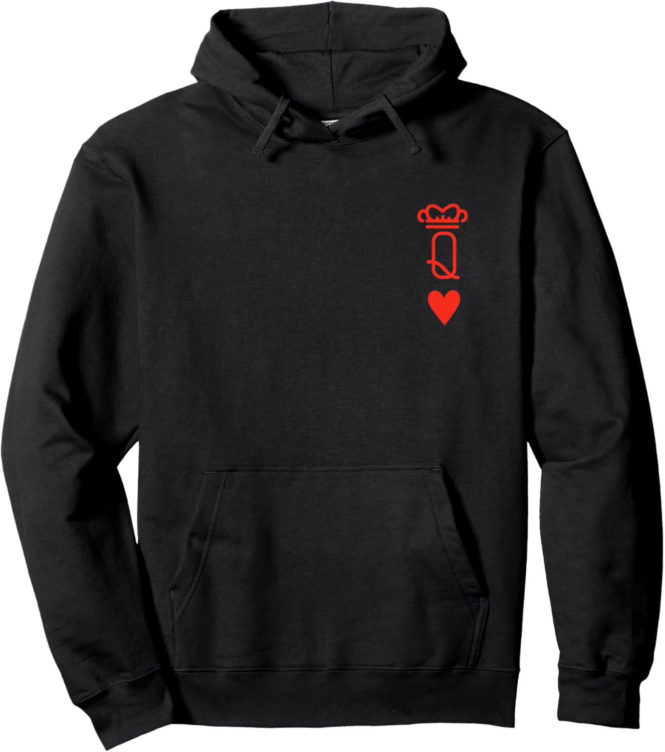 Queen of Heart Matching Outfits Couples Hoodie - Hoodie | Black