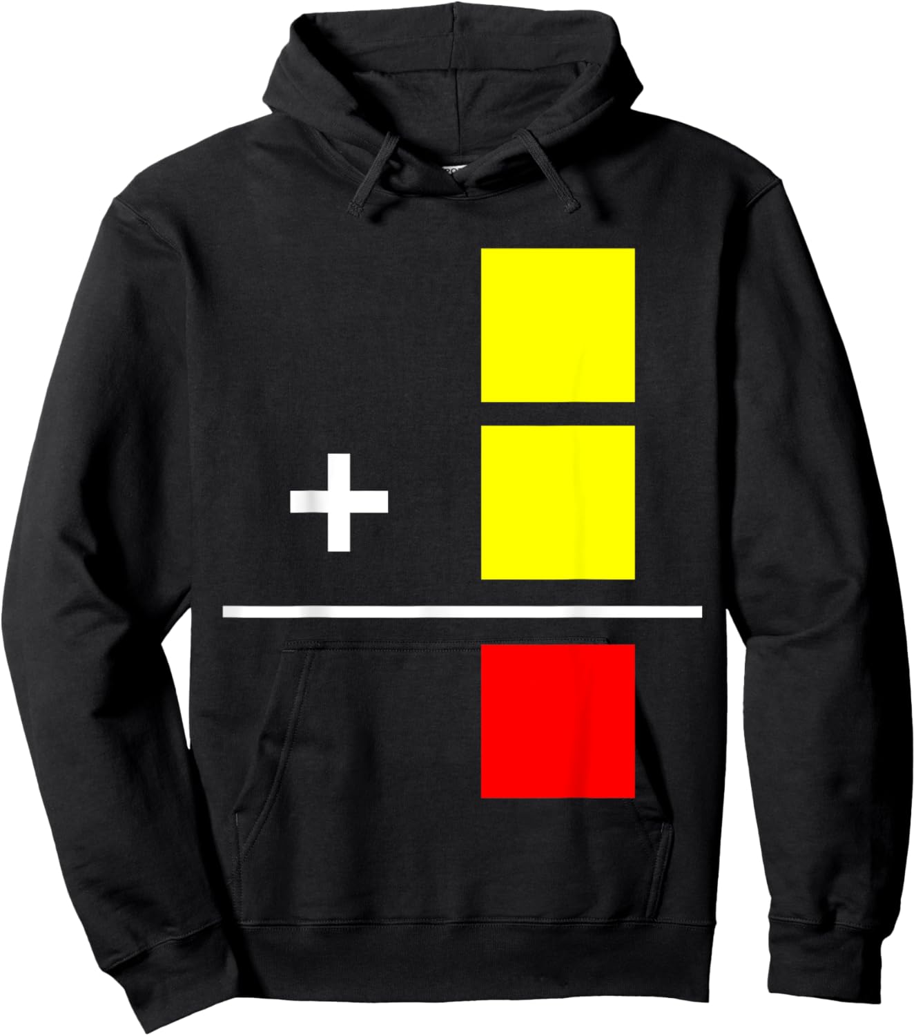 Soccer Yellow Red Card Football Referee Funny Rules Math Hoodie - Hoodie | Black
