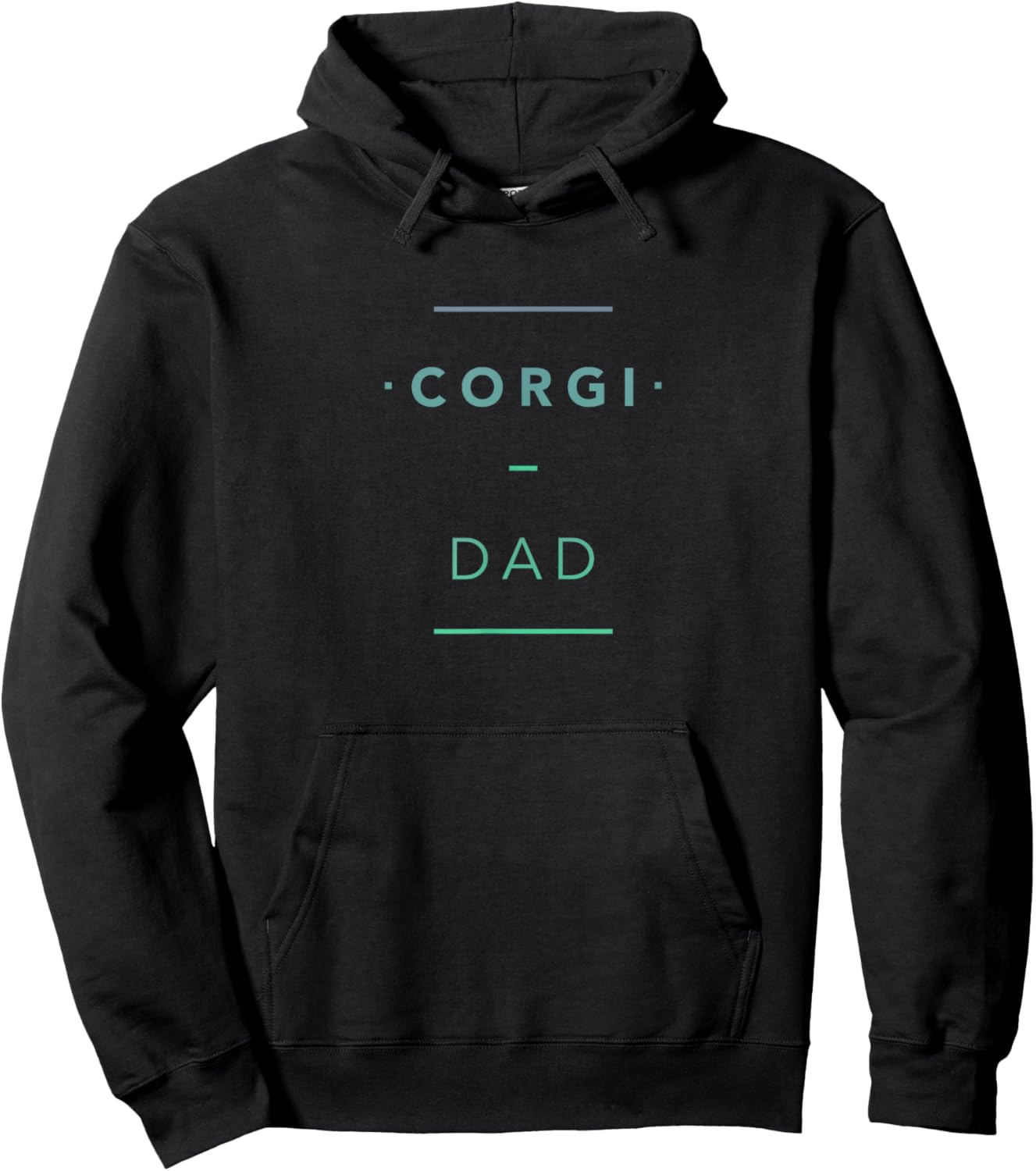 Corgi - Dad - Corgis - Aesthetic Animal Pet - Men Hoodie - Hoodie | Black