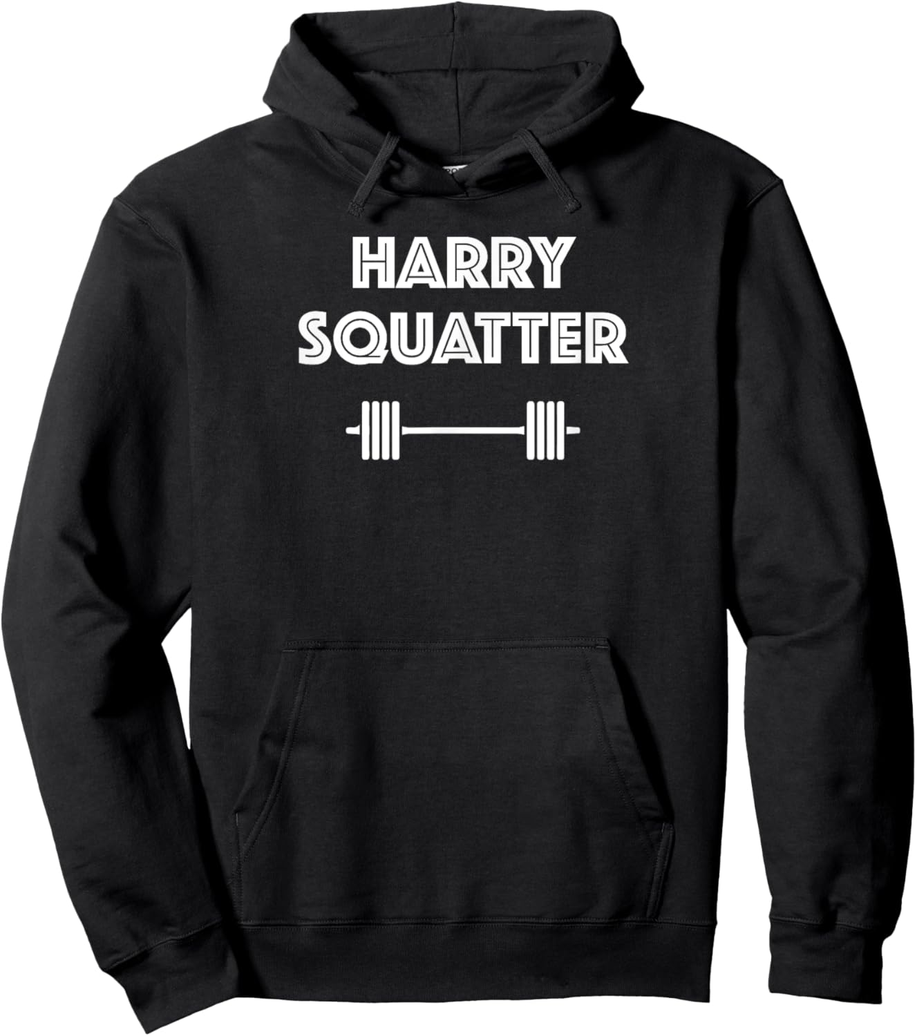 Harry Squatter Barbell Funny Weightlifting Hoodie - Hoodie | Black
