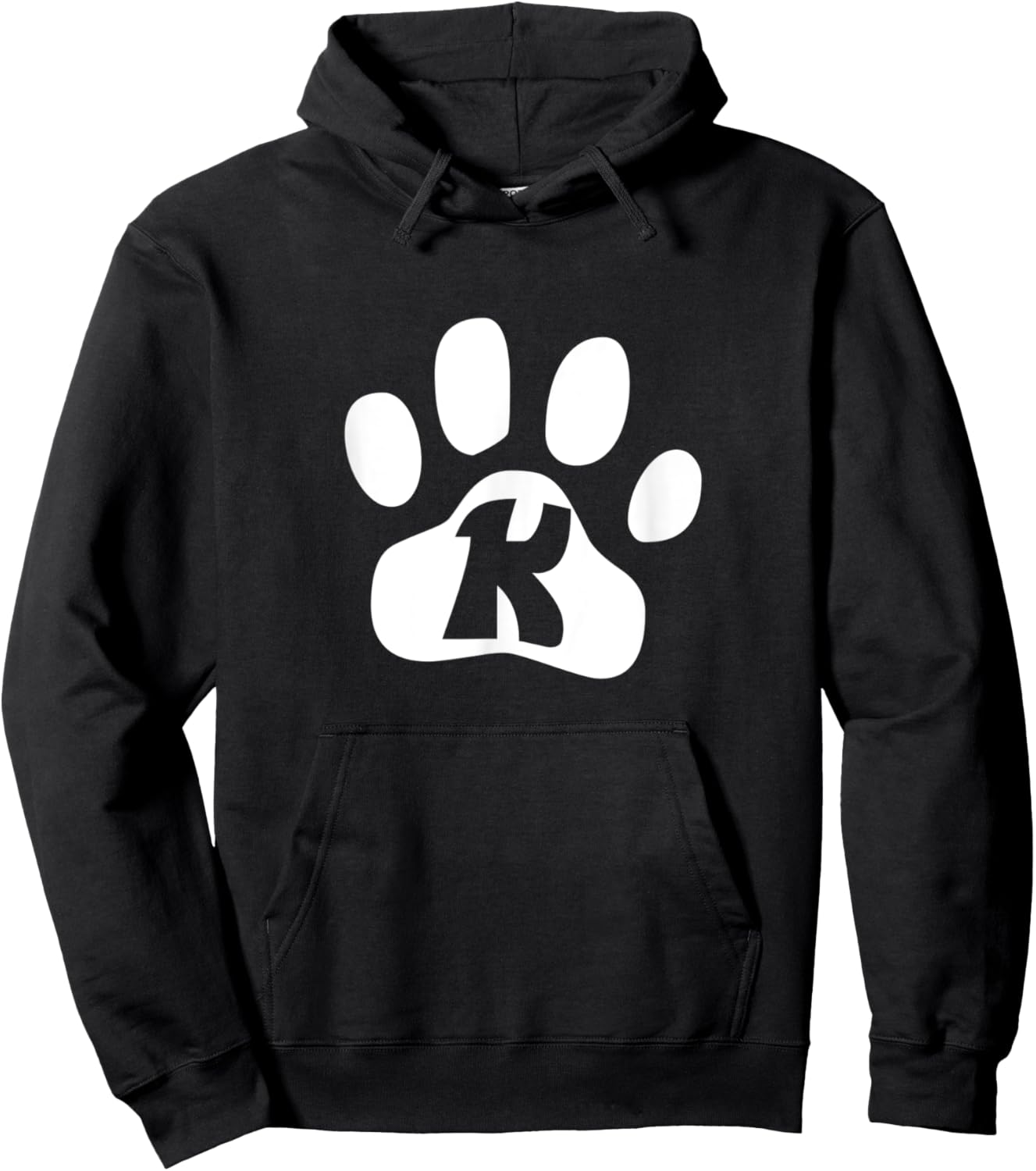Letter K Dog Paw Alphabet Outfit For Dog Lovers Puppy Women Kids Hoodie - Hoodie | Black