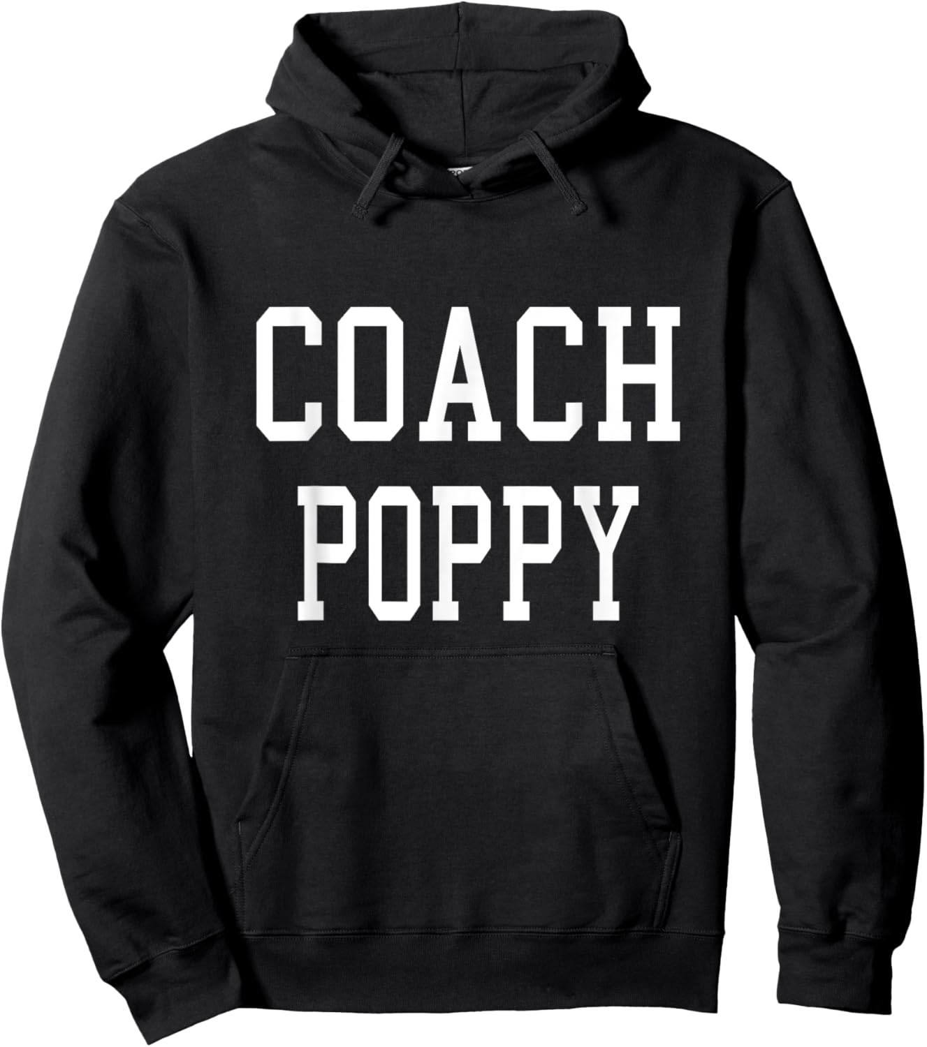 Coach Poppy Custom Football Soccer Baseball Team Hoodie - Hoodie | Black