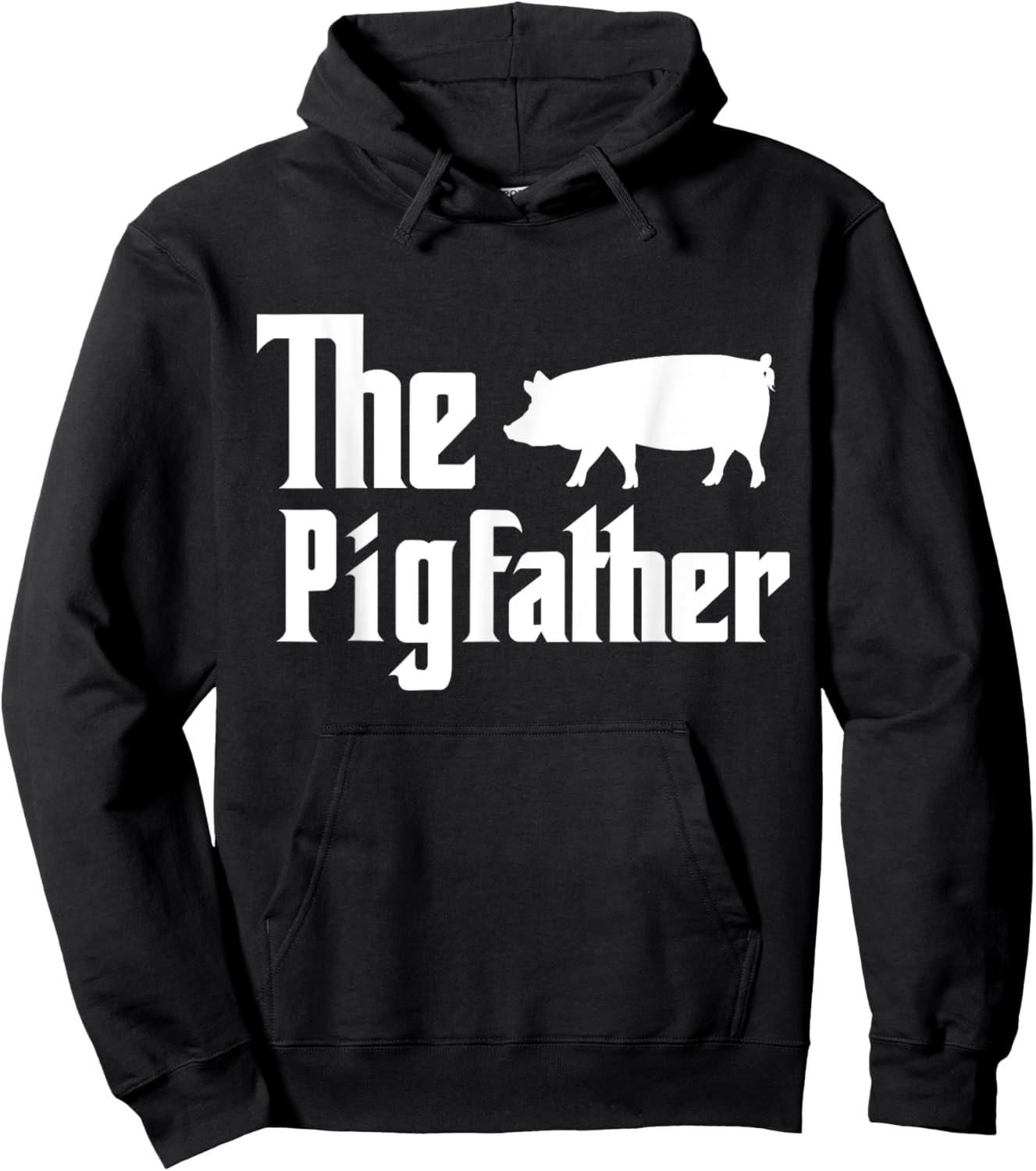The Pigfather Pig Lover Farming Dad Funny Farmer Father Hoodie - Hoodie | Black