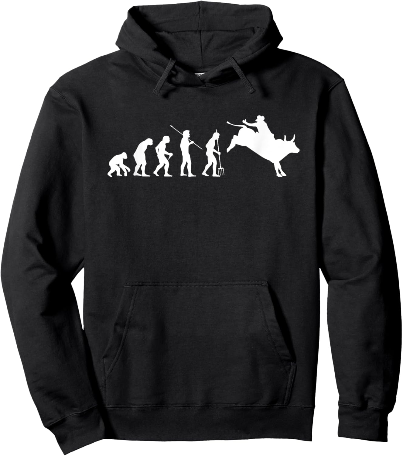 Evolution Rodeo Cowboy Wild West Horseman Ranch Lasso Boots Hoodie - Hoodie | Black
