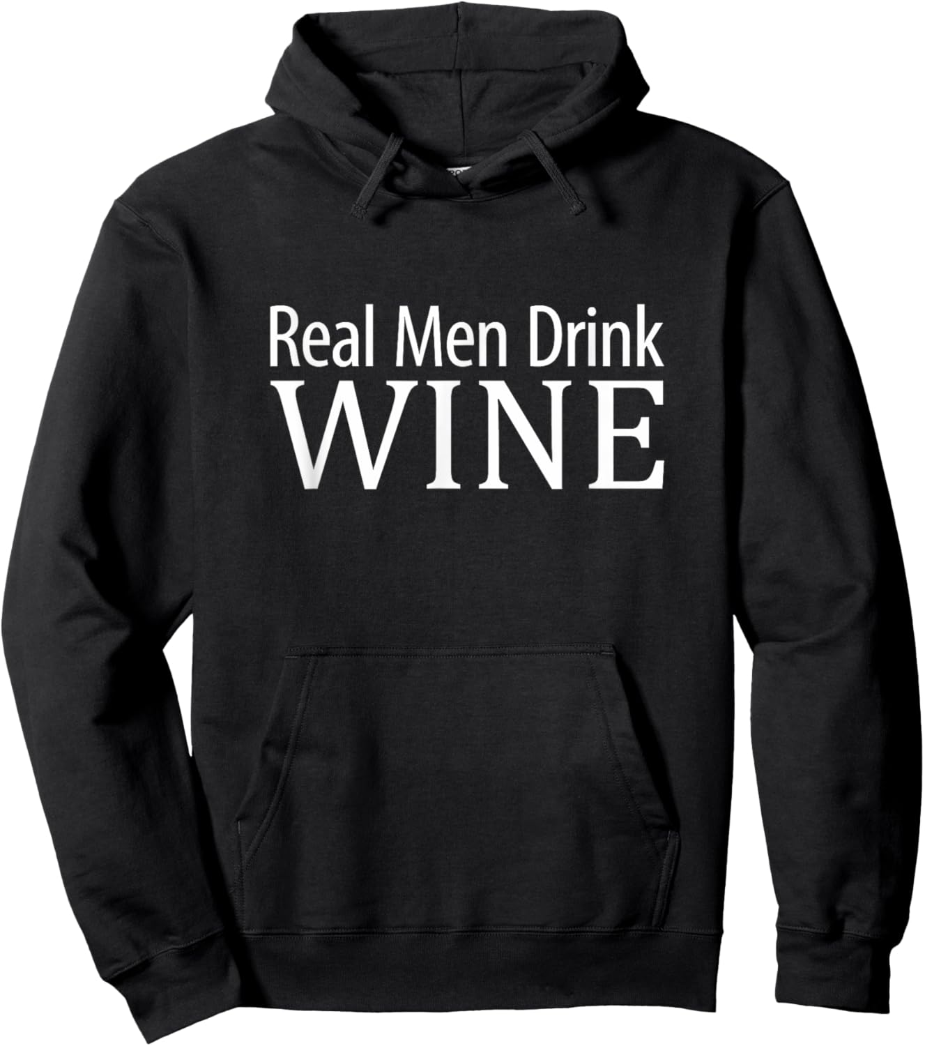 Real Men Drink Wine Hoodie - Hoodie | Black