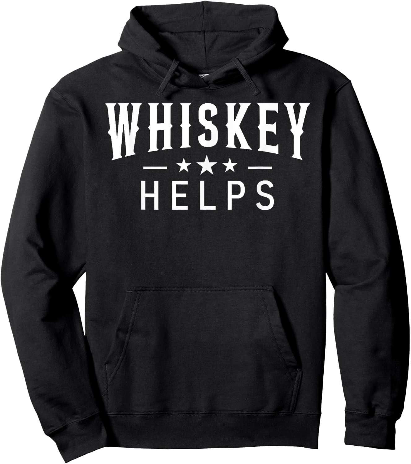 Whiskey Helps Whiskey Lovers Hoodie - Hoodie | Black