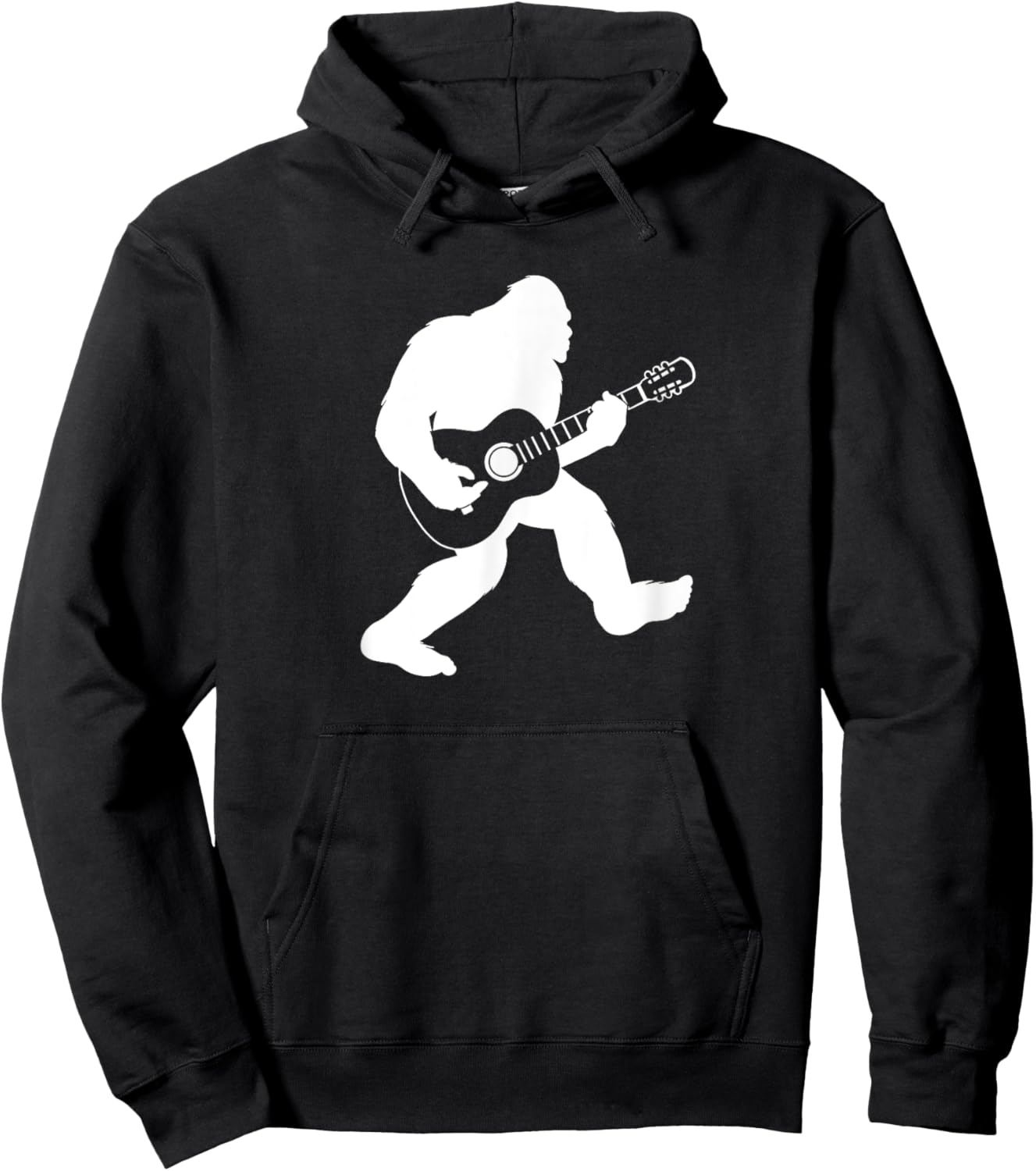 Bigfoot playing acoustic guitar Hoodie - Hoodie | Black