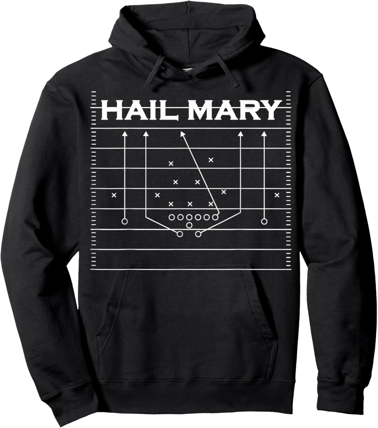 Hail Mary American Football Quarterback Play Train Hoodie - Hoodie | Black