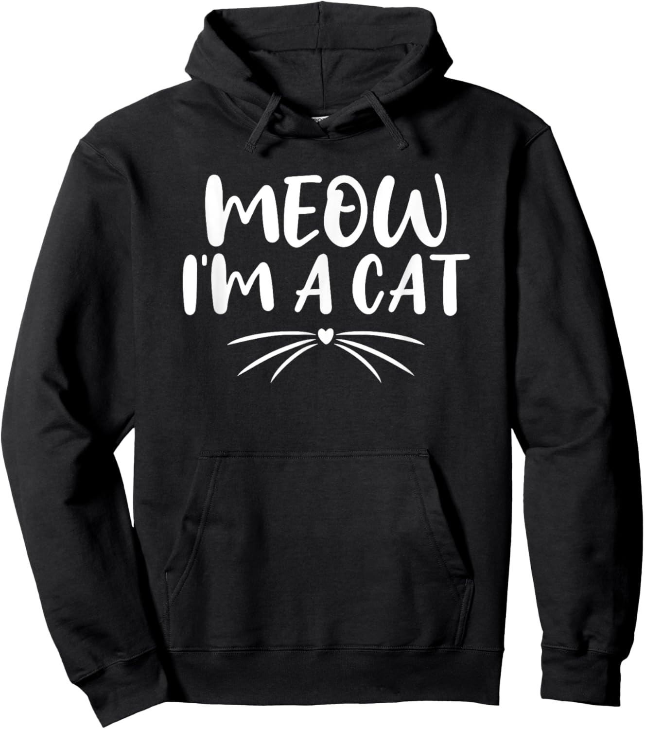 Meow I'm A Cat Funny Halloween Costume Couples 2021 Women Kids Hoodie - Hoodie | Black