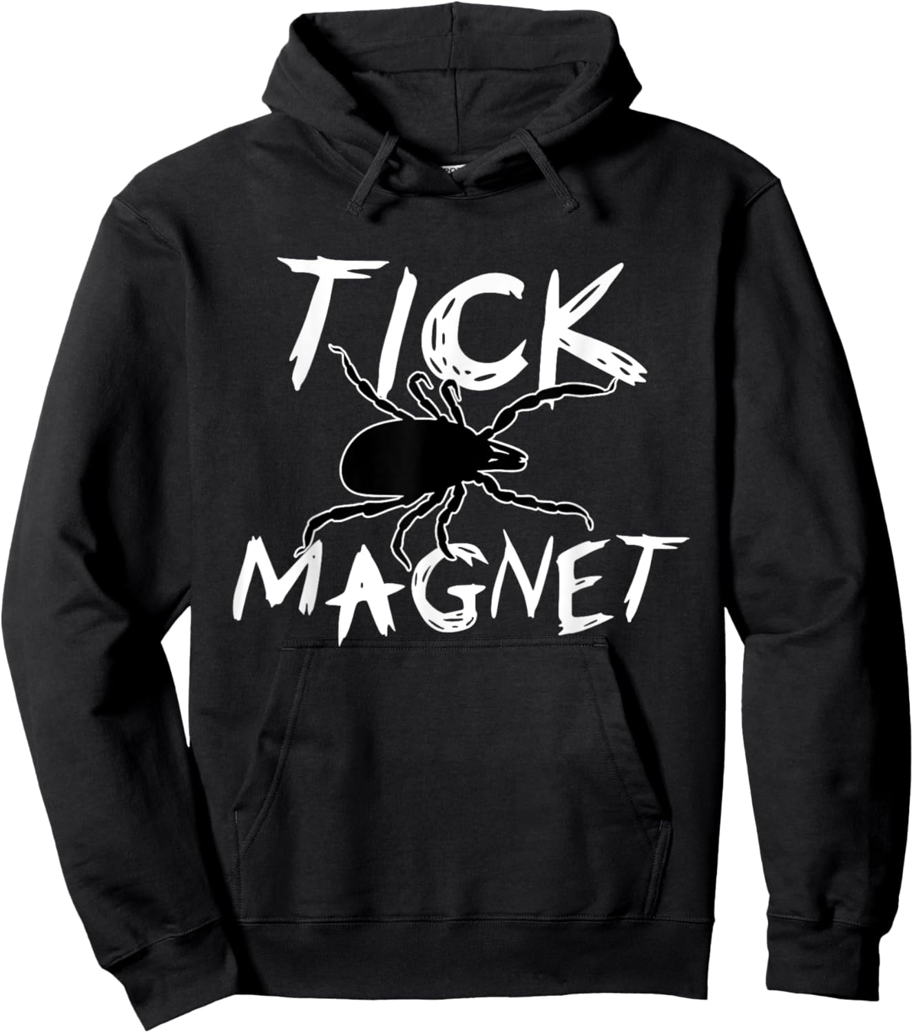 Tick Magnet Funny Summer Vacation Gag Gift Men Women Kids Hoodie - Hoodie | Black