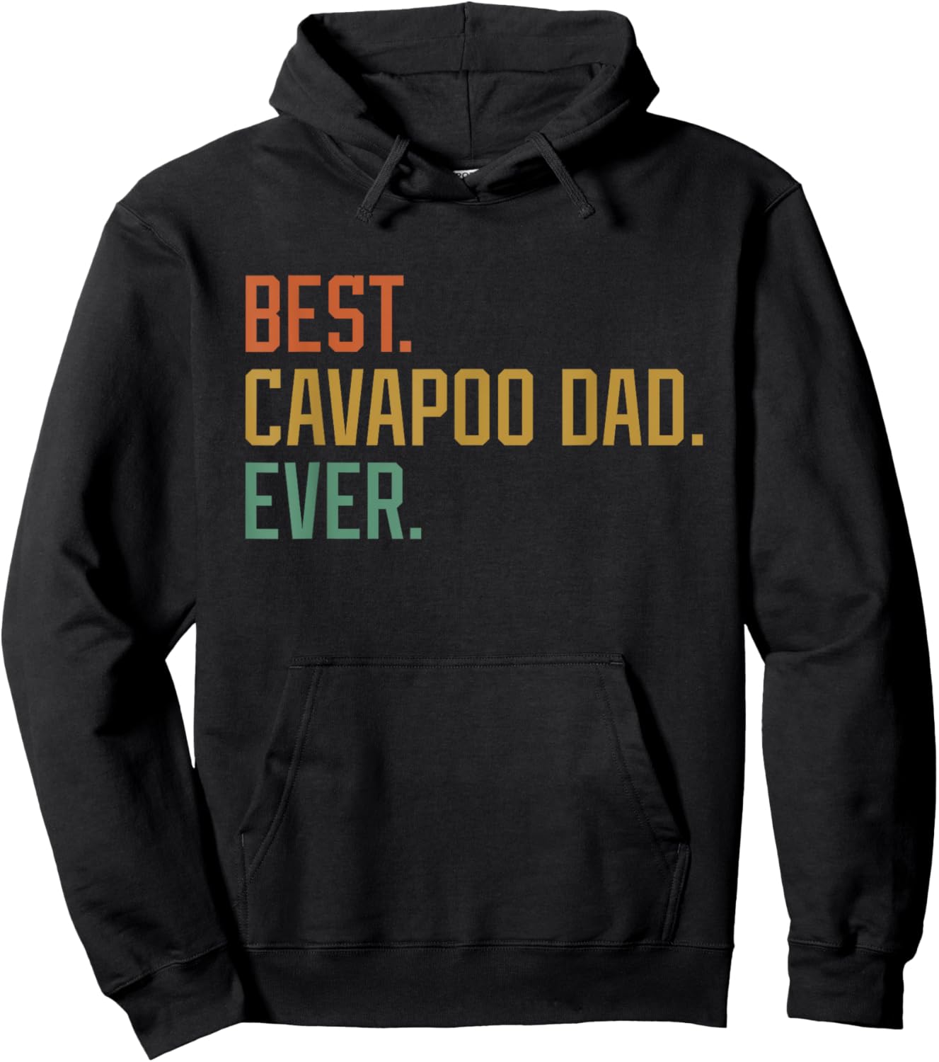 Best Cavapoo Dad Ever Dog Breed Father's Day Canine Puppy Hoodie - Hoodie | Black
