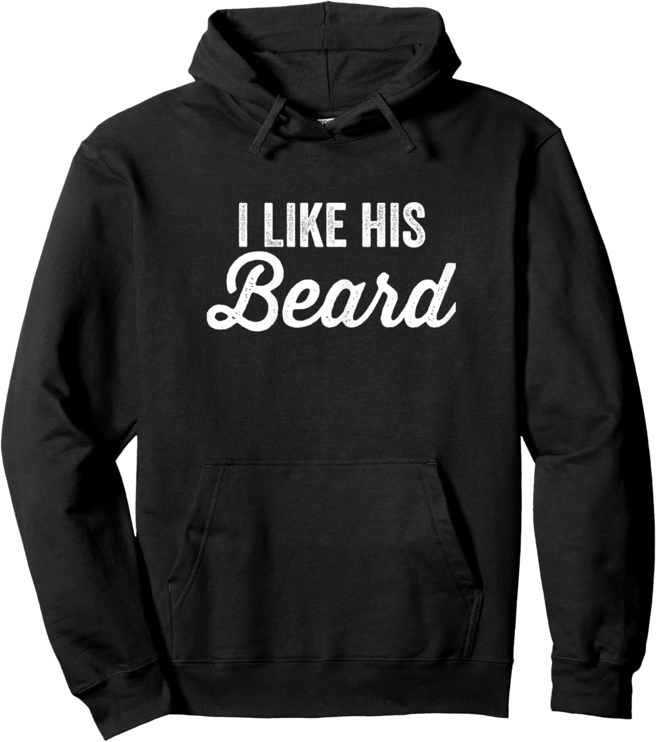 Matching Couples I Like Her Butt I Like His Beard Hoodie - Hoodie | Black