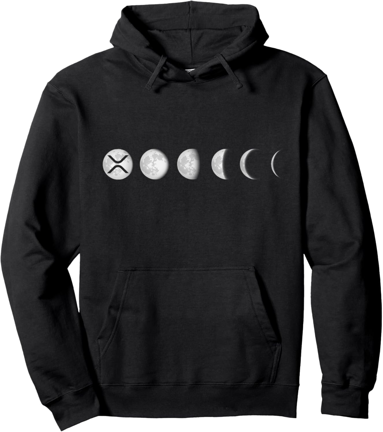 XRP Moon Ripple XRP Hodl Crypto Cryptocurrency Hoodie - Hoodie | Black