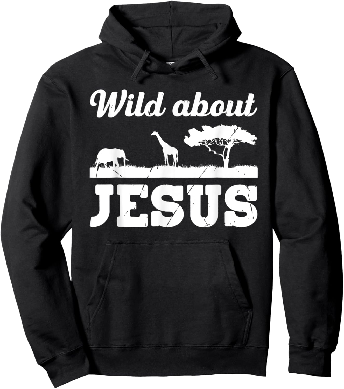 Wild About Jesus Funny Vacation Bible School Christian Camp Hoodie - Hoodie | Black