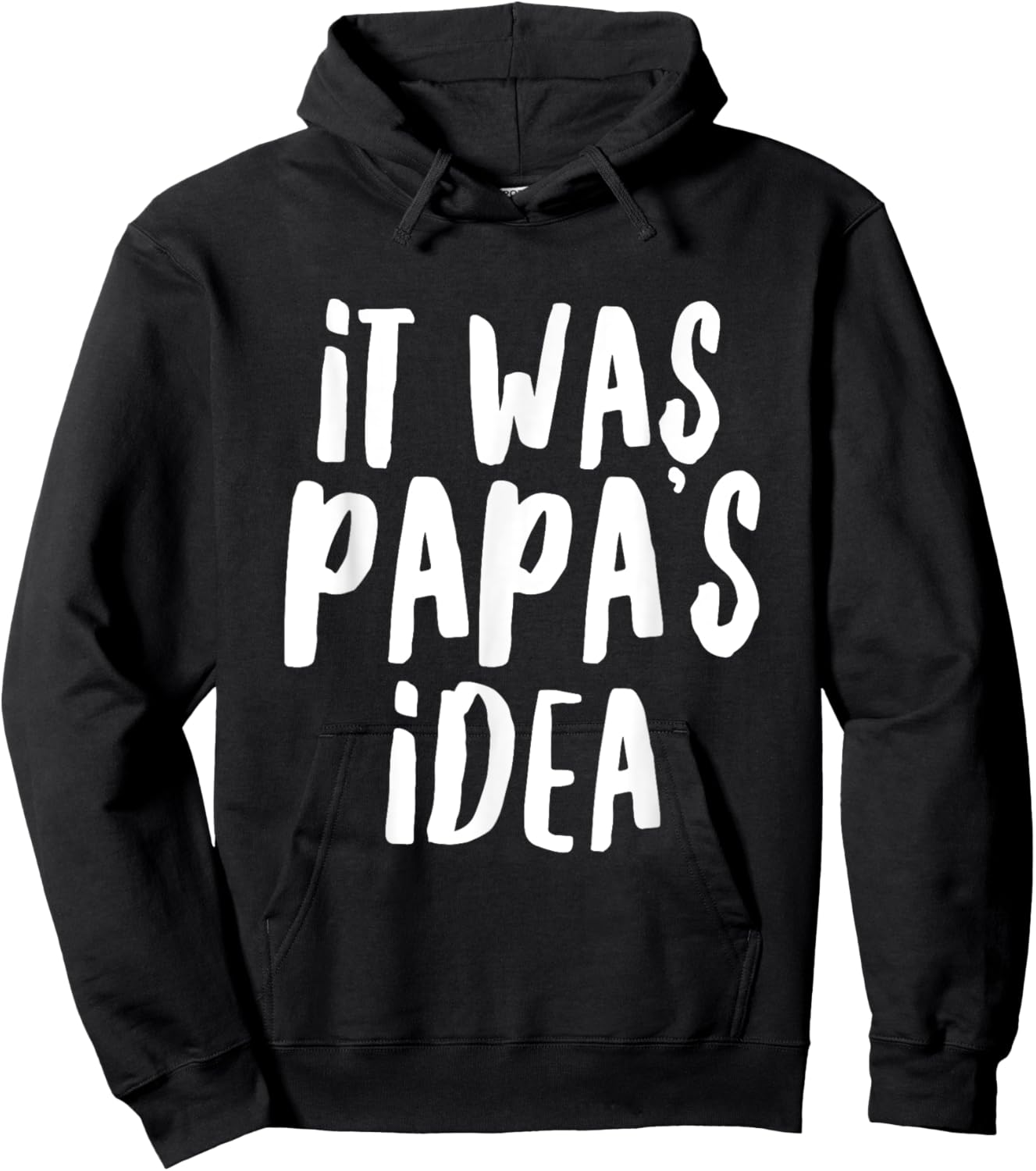 It was Papa’s Idea Youth Boys Girls Kids Hoodie - Hoodie | Black