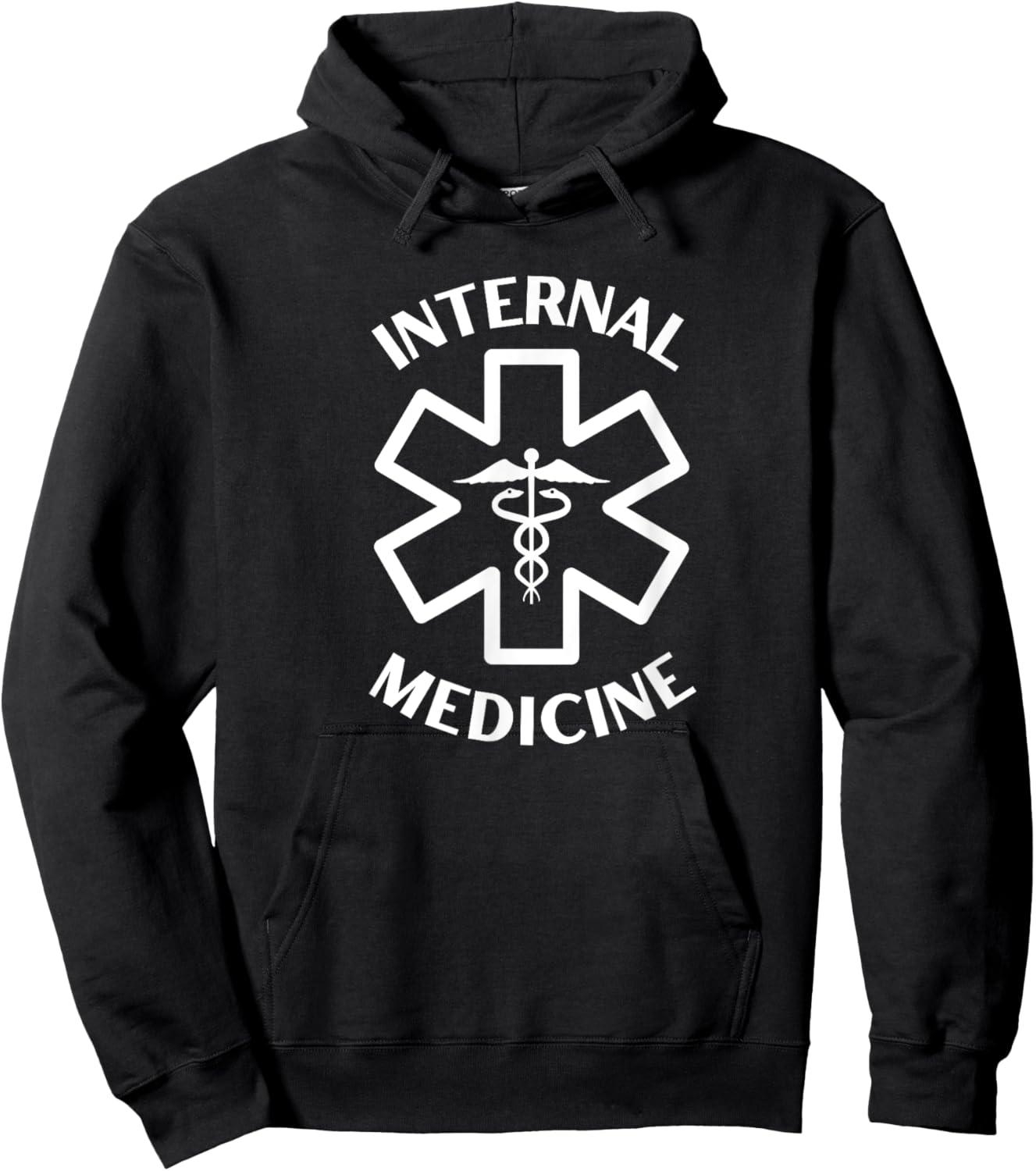 Internal Medicine Medical Match Day with Caduceus Symbol Hoodie - Hoodie | Black