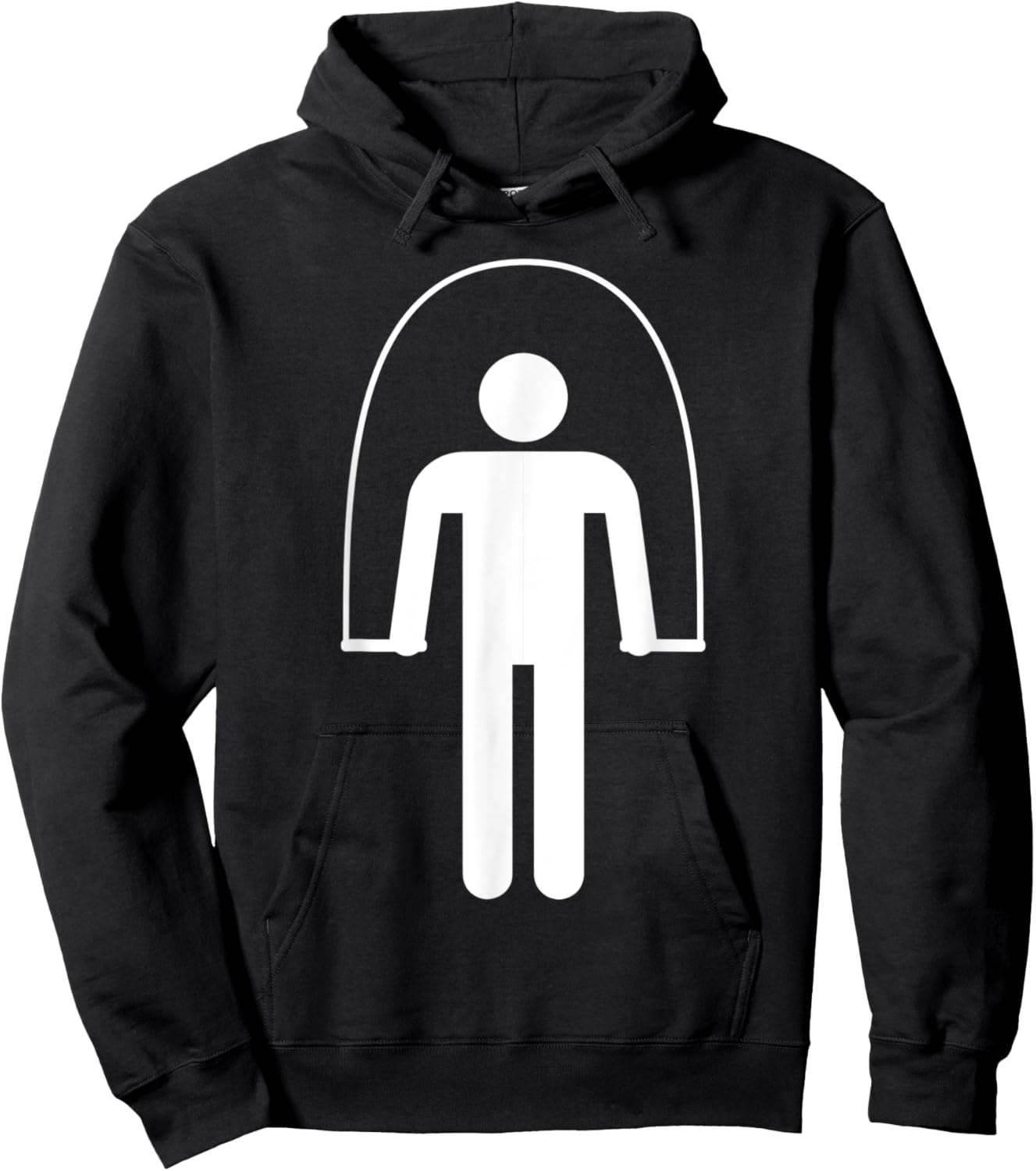 Stick Figure Jumping Rope Hoodie - Hoodie | Black