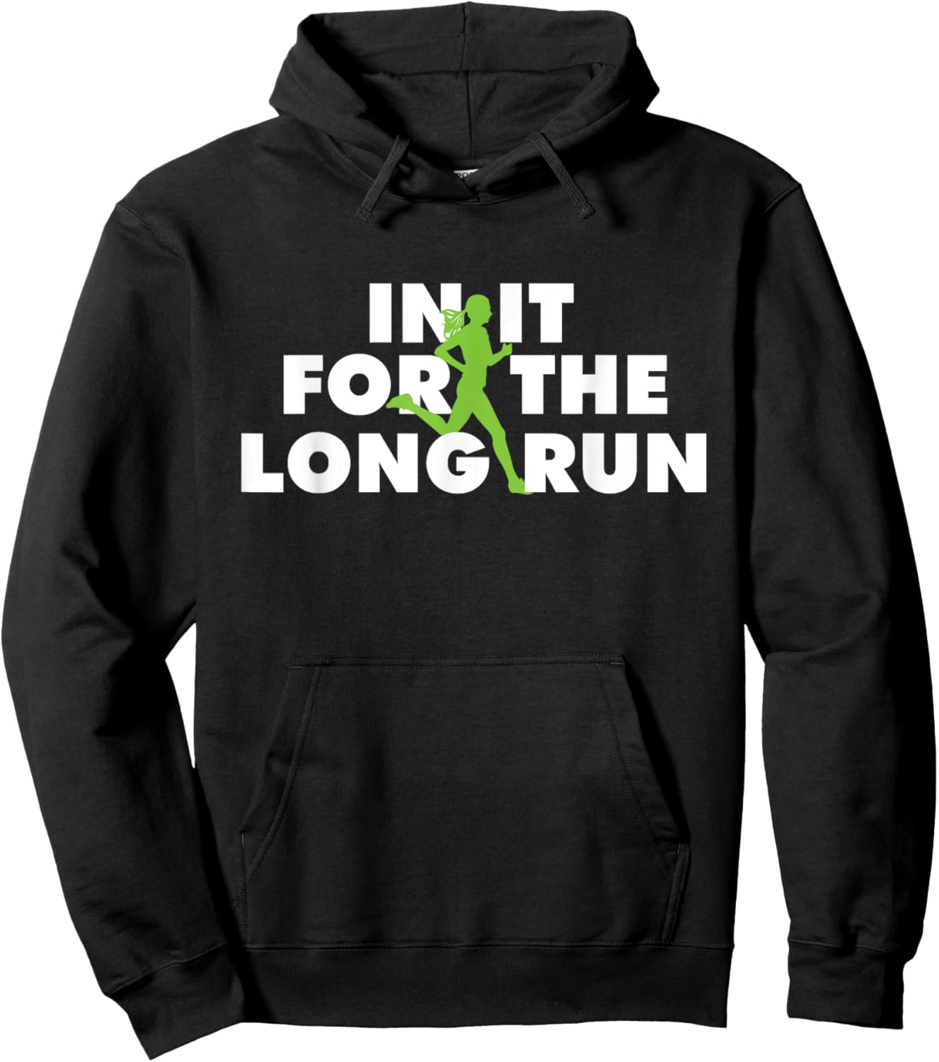 In It For The Long Run - Funny Running Marathon Runner Hoodie - Hoodie | Black