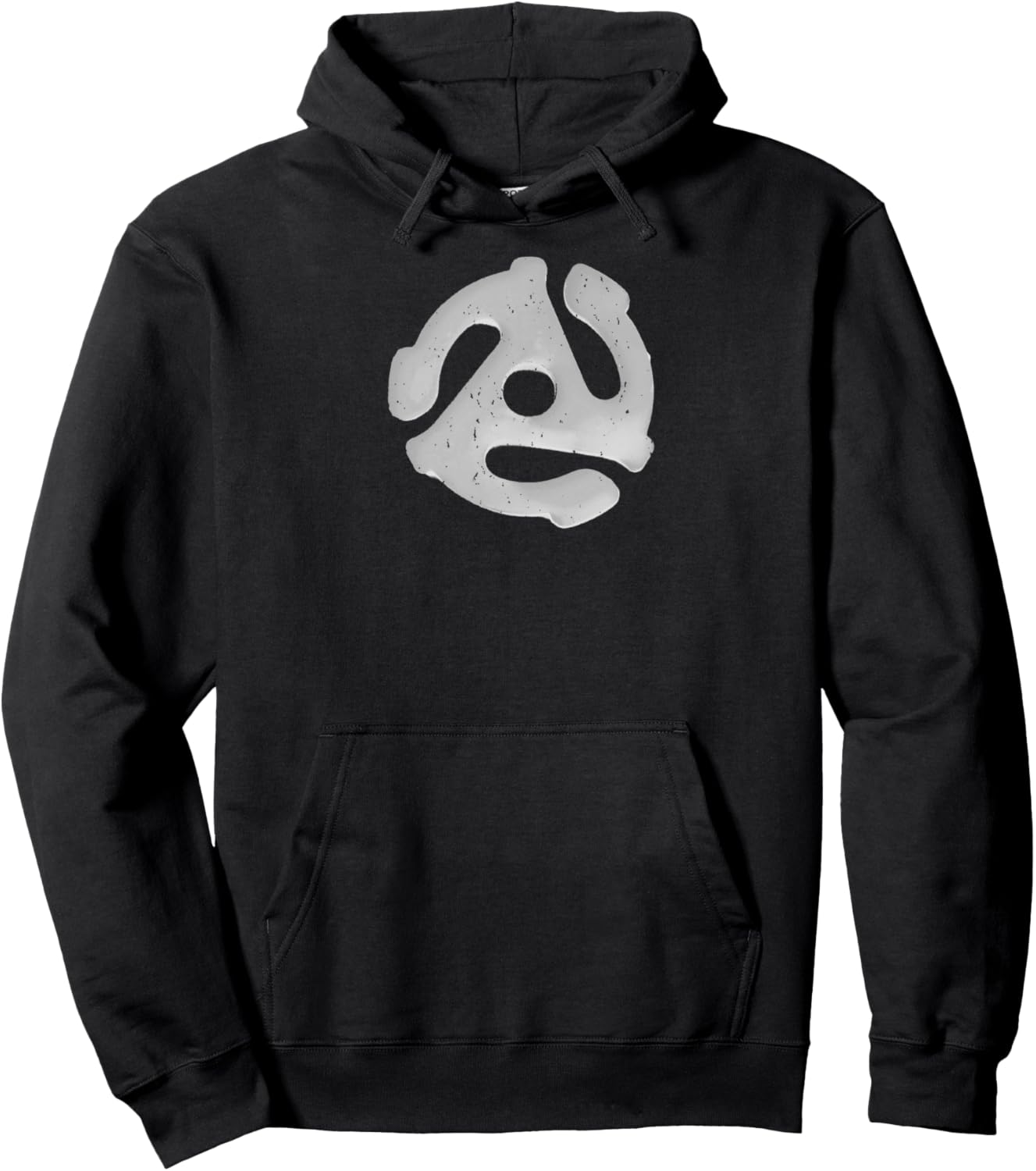 45 RPM Vinyl Plate Adapter Turntable Music Album Vintage Hoodie - Hoodie | Black