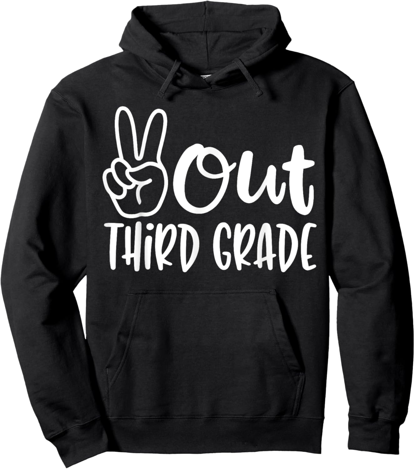 Peace Out Third Grade - Last Day of School 3rd Grade Hoodie - Hoodie | Black
