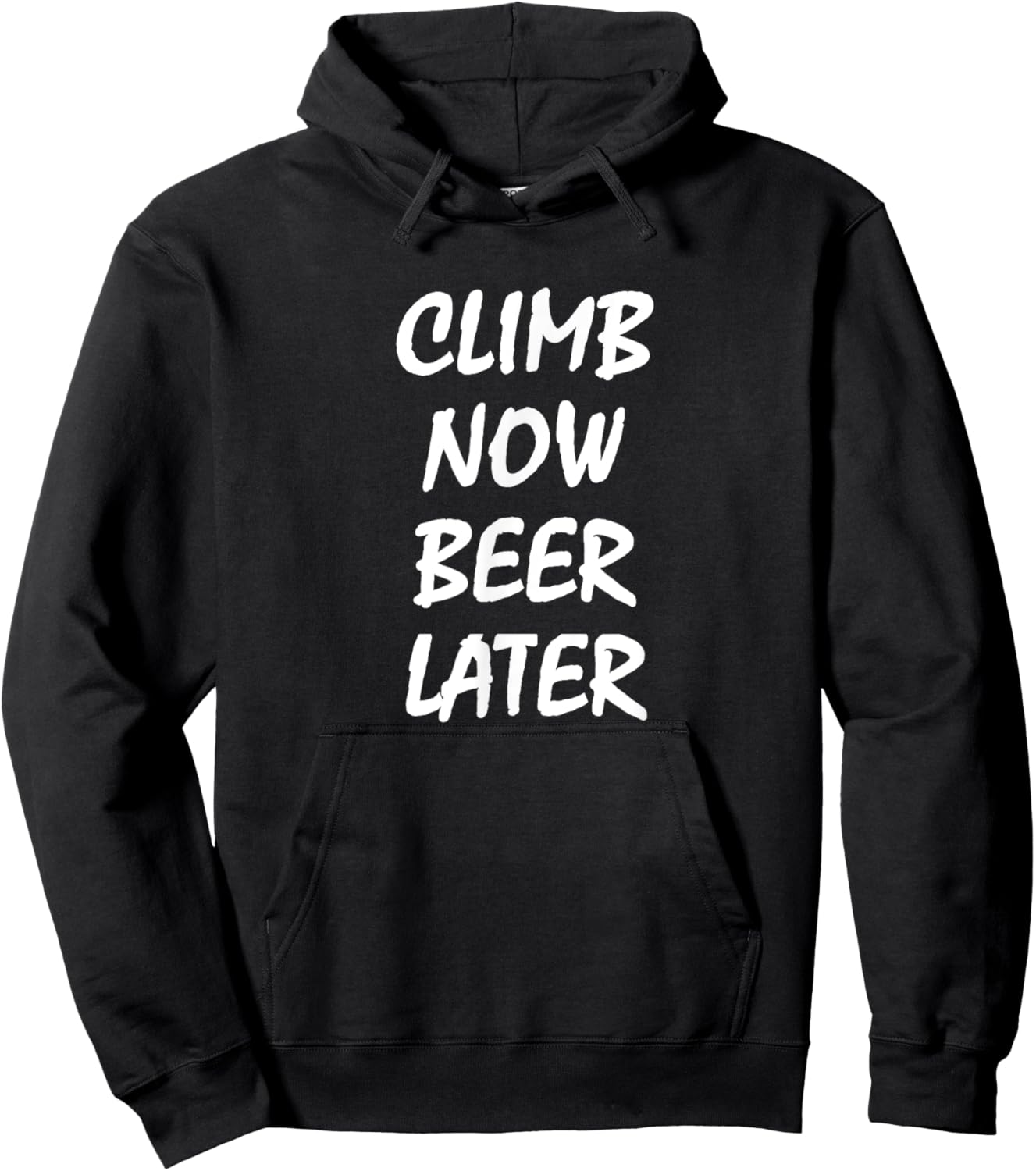 Climb now Beer later Funny rock/stair climbing Hoodie - Hoodie | Black