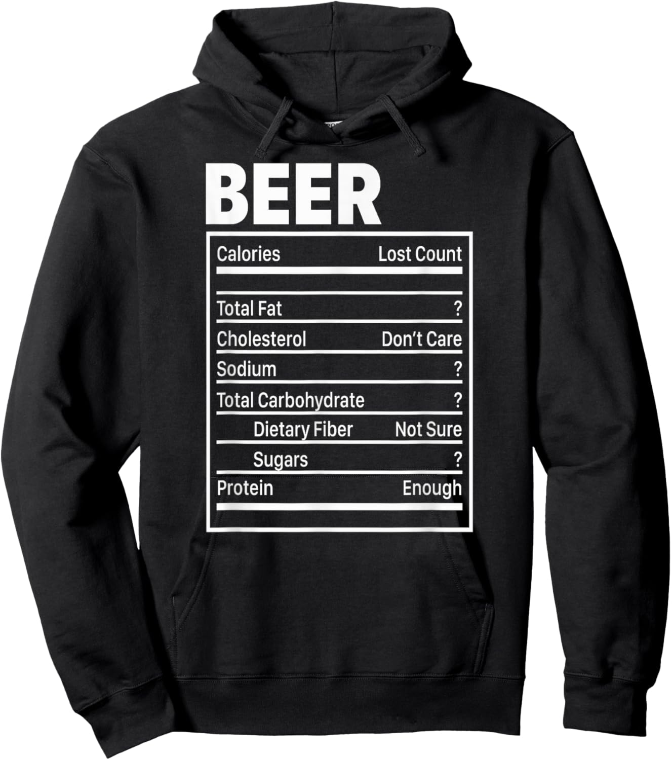 Beer Nutritional Ingredients, Funny ThanksGiving For Dad Hoodie - Hoodie | Black