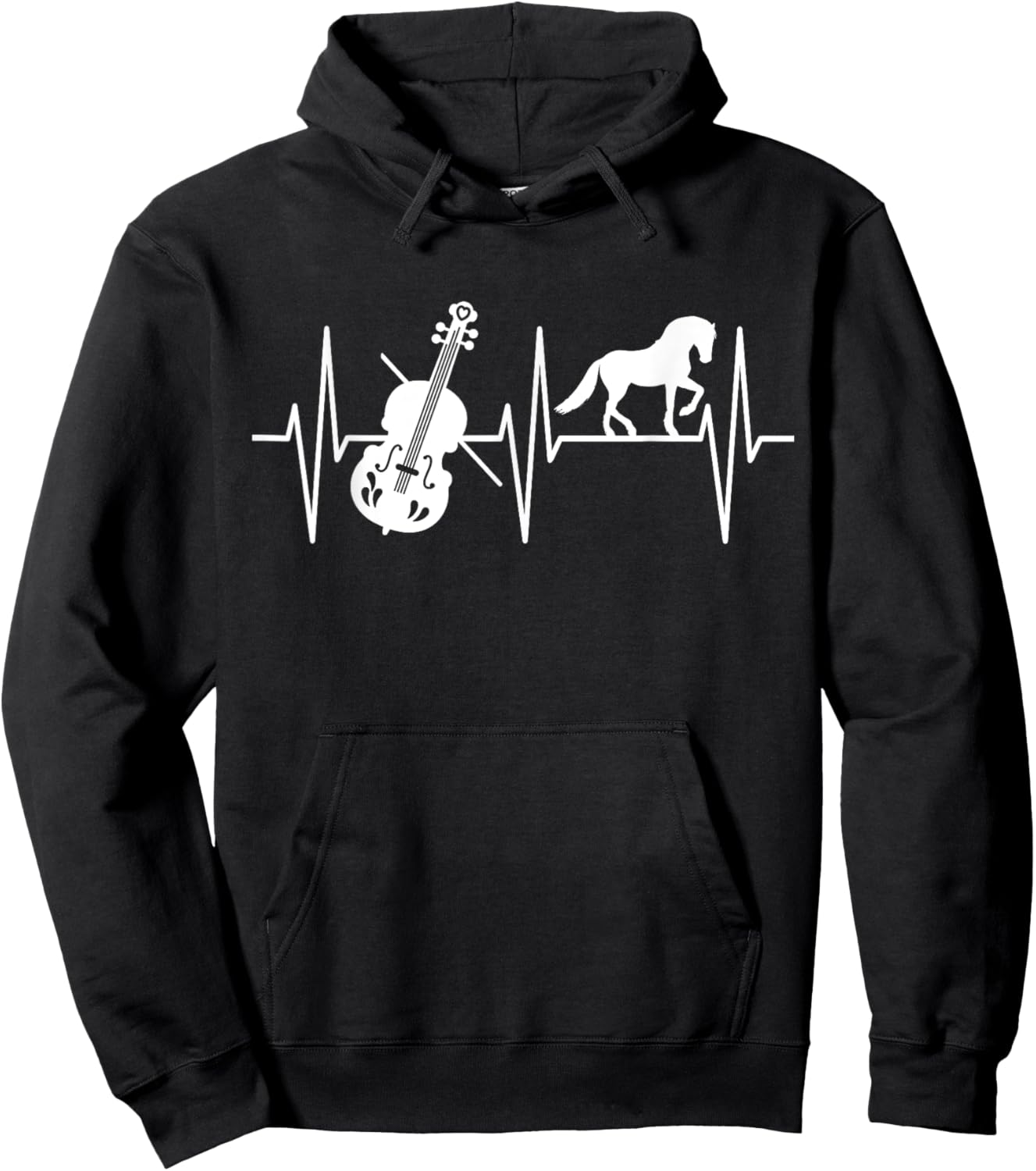Violin Shirt Funny Horse Lover Classical Music Violinist Hoodie - Hoodie | Black