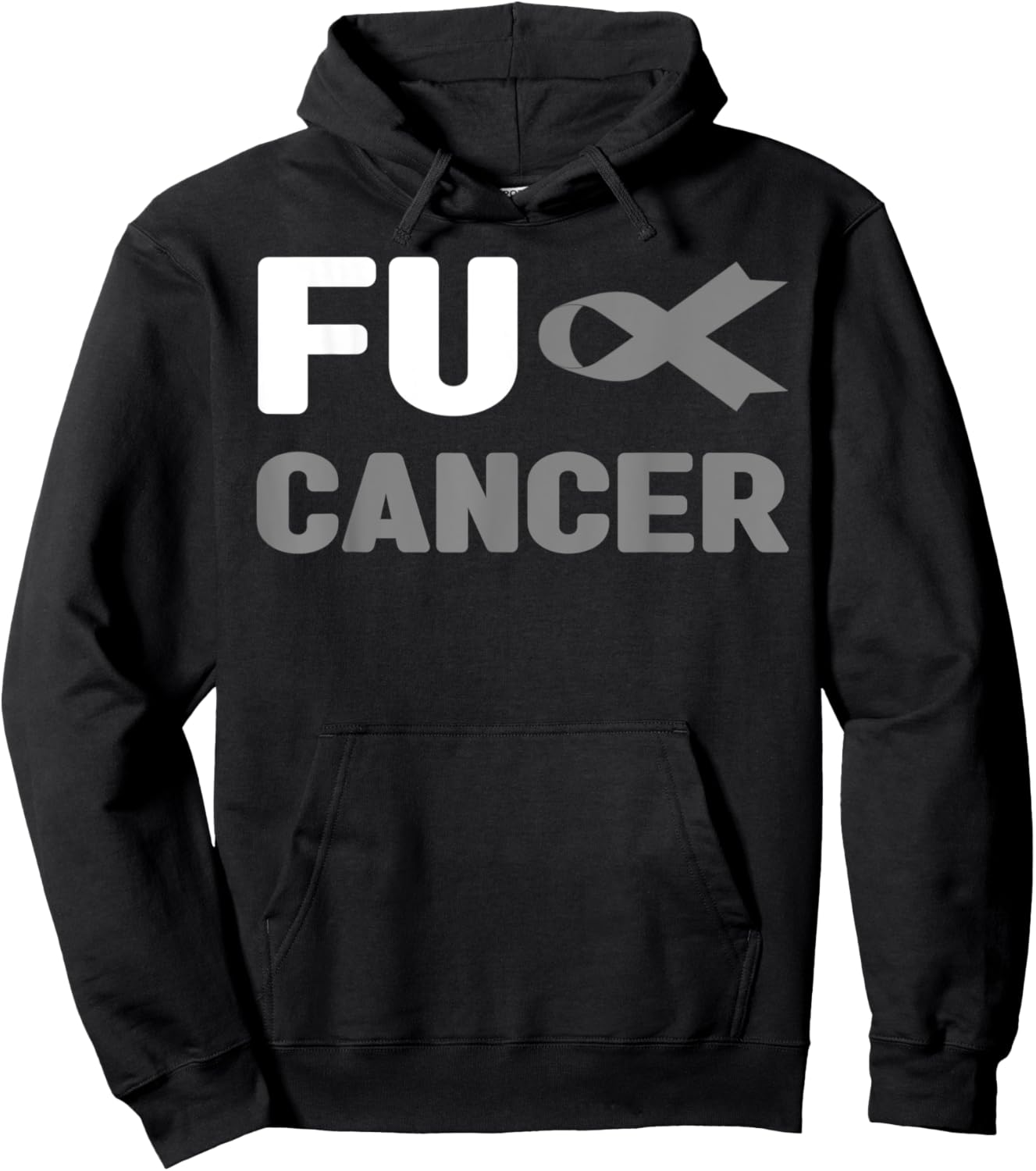 Fuck Brain Cancer Shirt - Fuck Brain Cancer Awareness Hoodie - Hoodie | Black